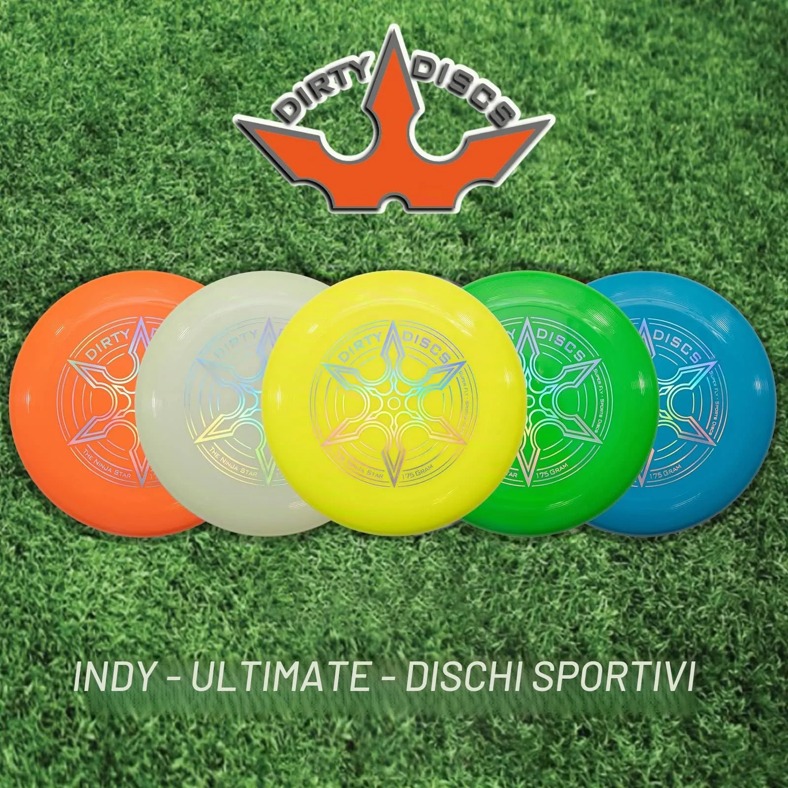 Indy Dirty Disc Professional Competition Frisbee, 175g (Giallo) - immagine 9