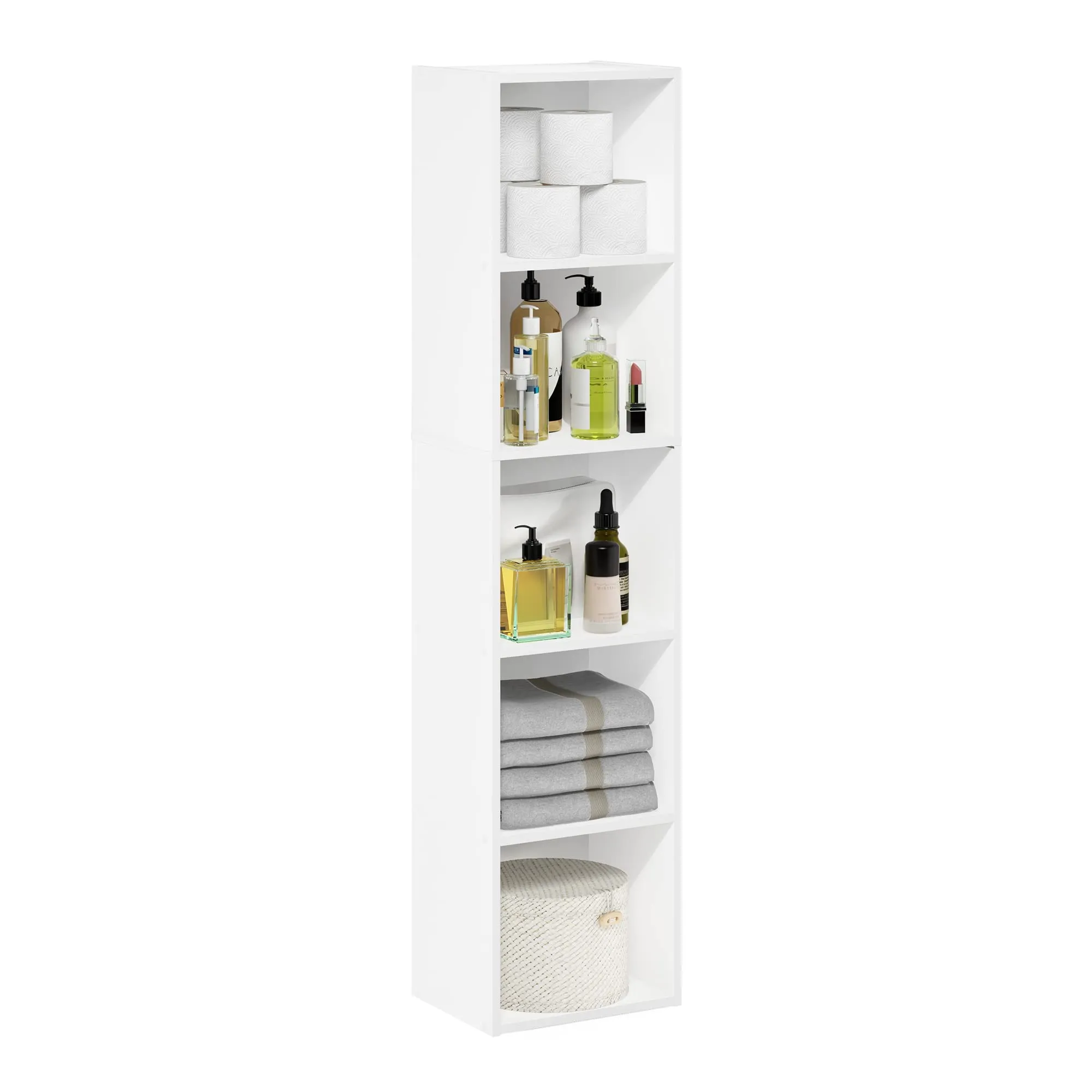 Furinno Libreria a 5 ripiani, Bianco - immagine 6