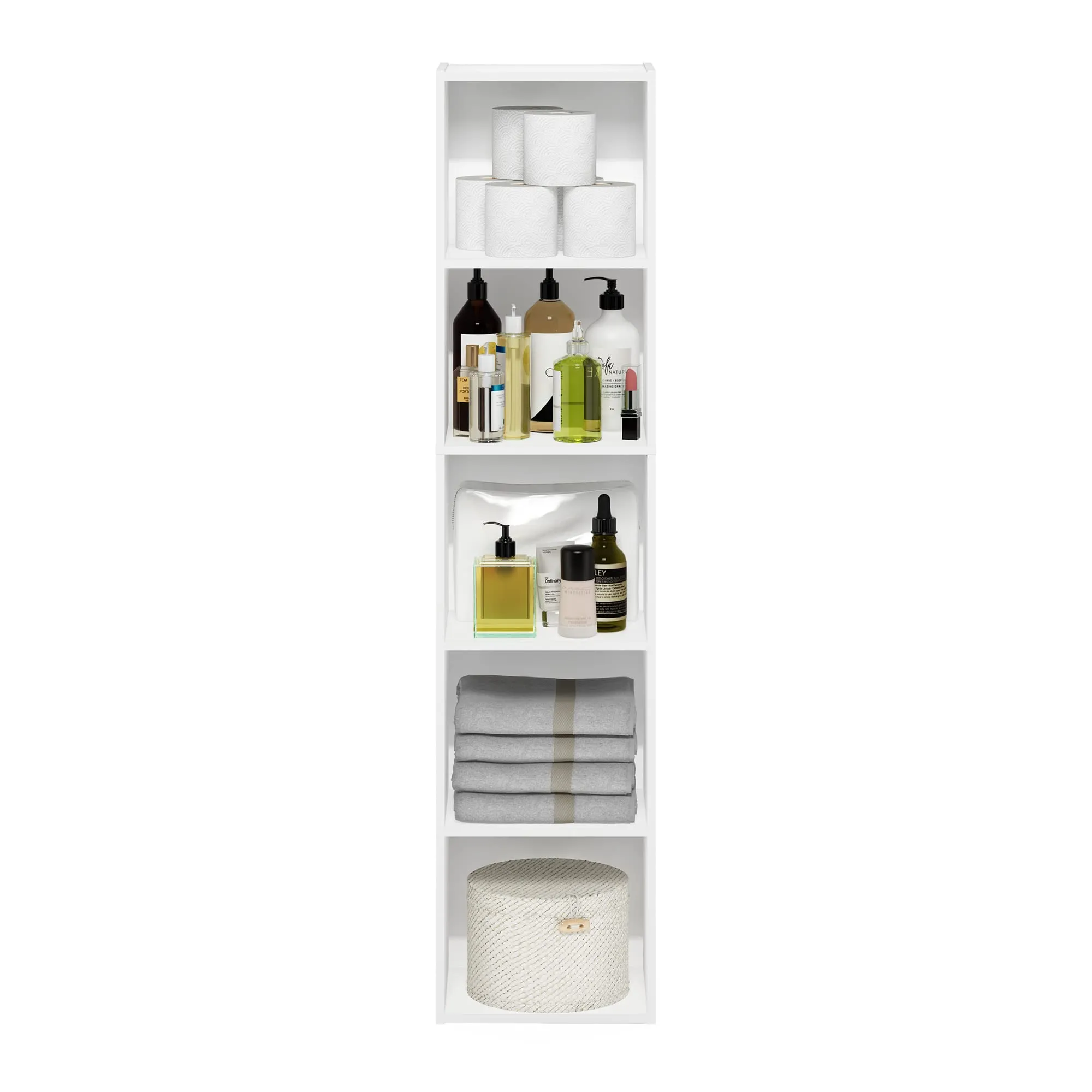 Furinno Libreria a 5 ripiani, Bianco - immagine 7