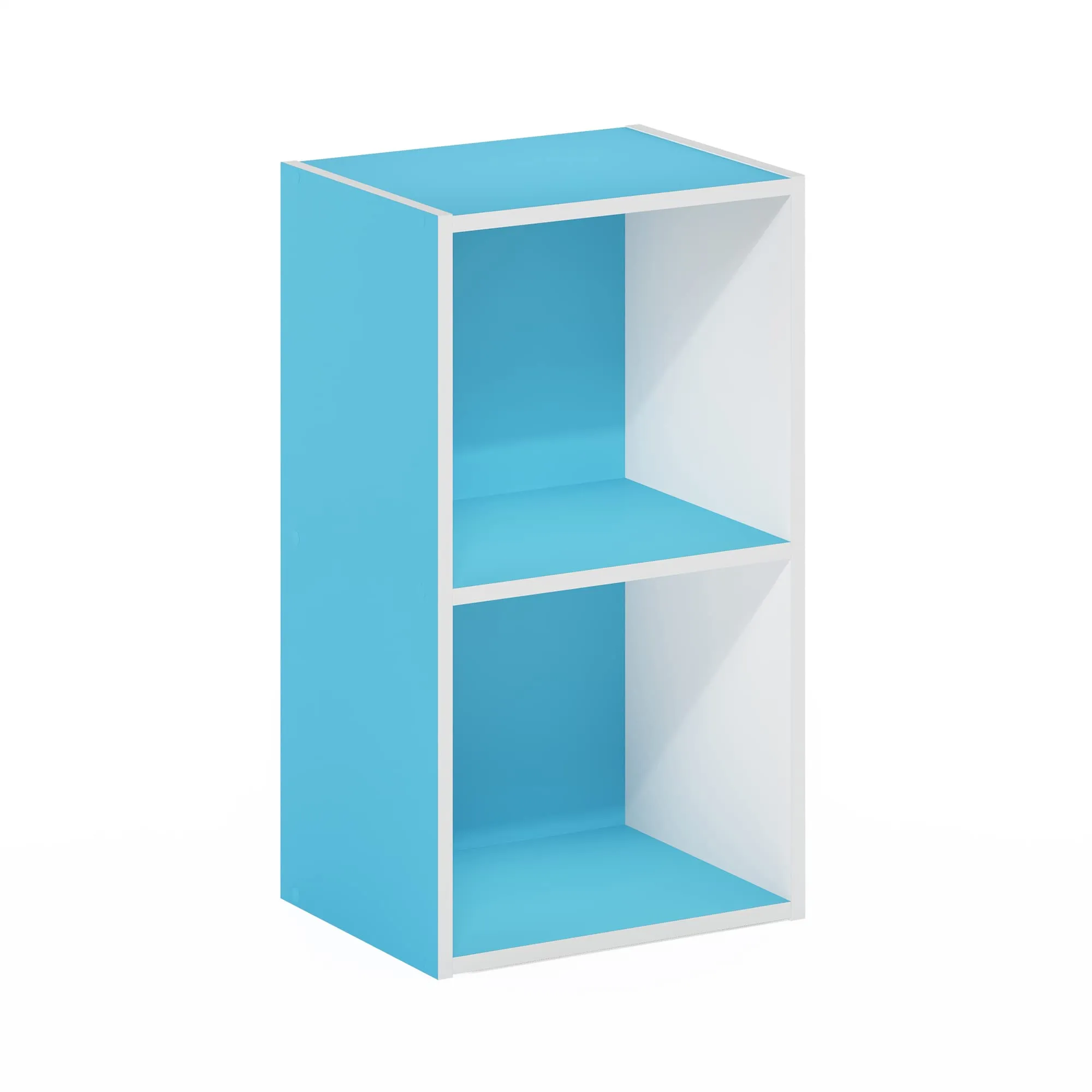 Furinno Libreria a 2 ripiani aperti, Azzurro/Bianco - immagine 6