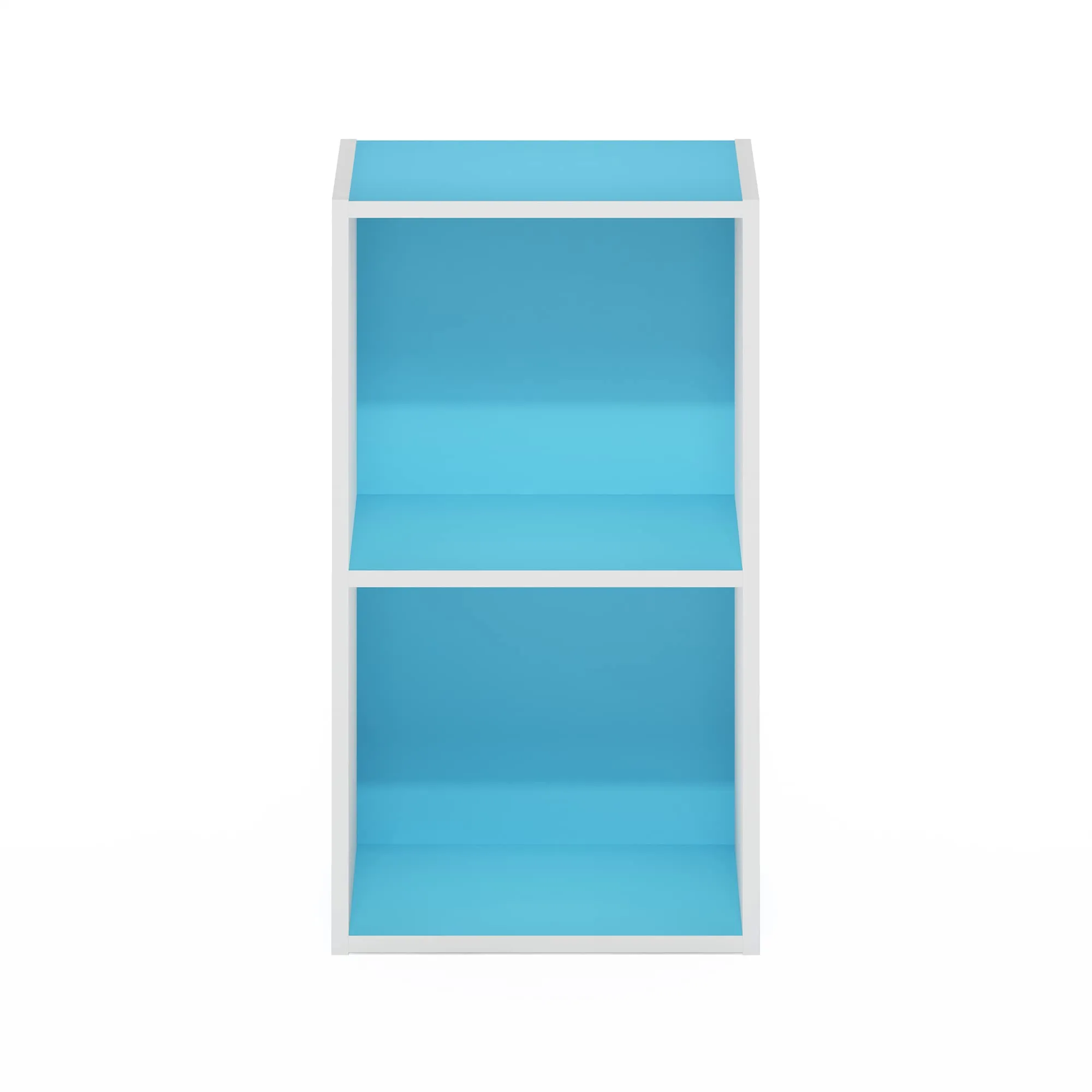 Furinno Libreria a 2 ripiani aperti, Azzurro/Bianco - immagine 7