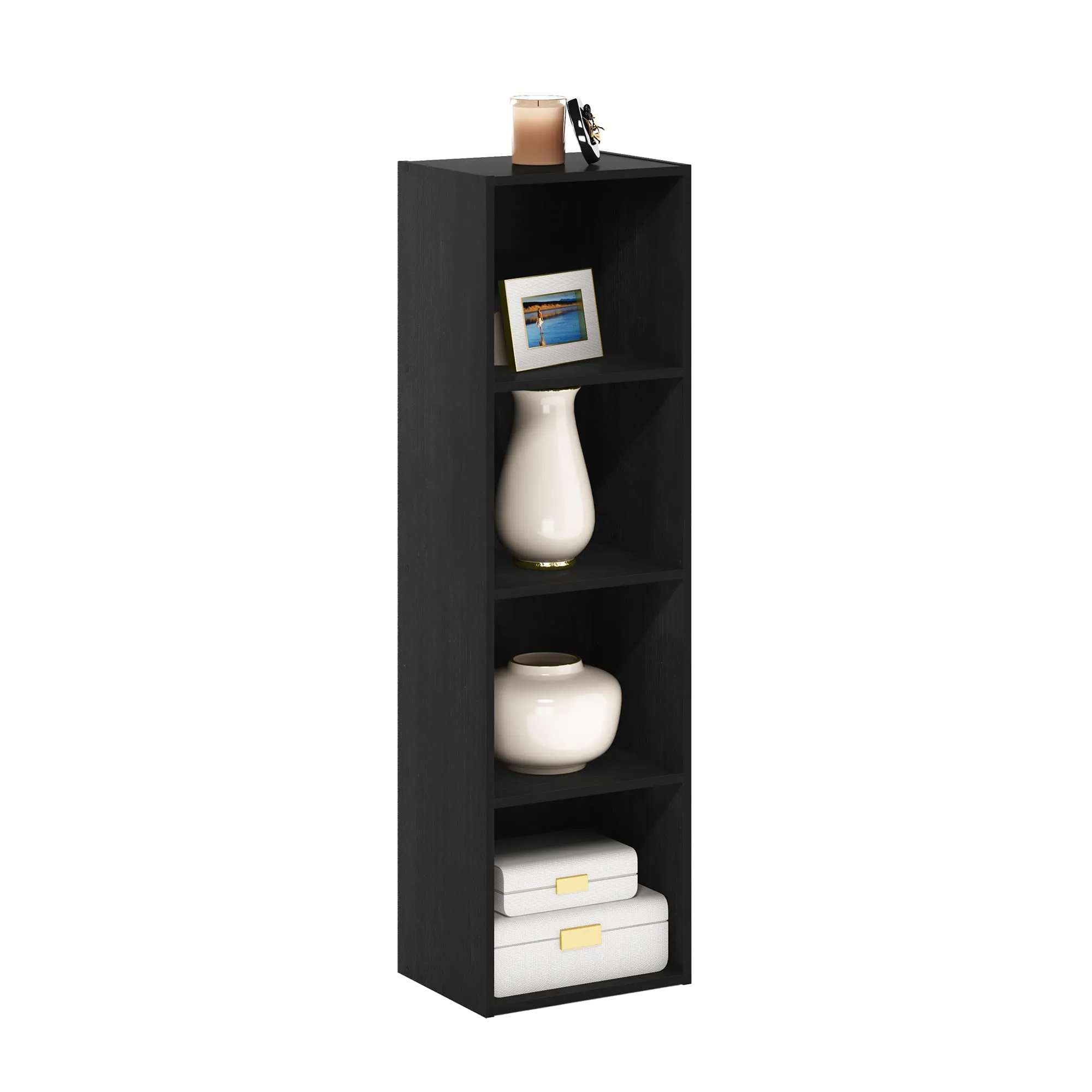Furinno Libreria a 4 ripiani aperti, Legno Nero - immagine 1