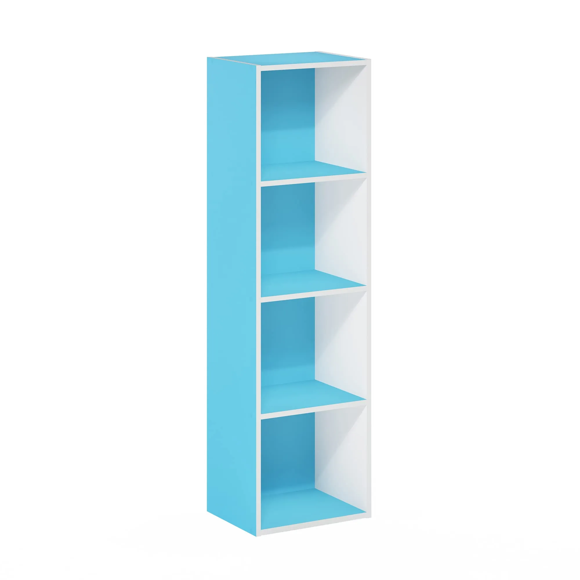 Furinno Libreria a 4 ripiani, Azzurro/Bianco - immagine 7