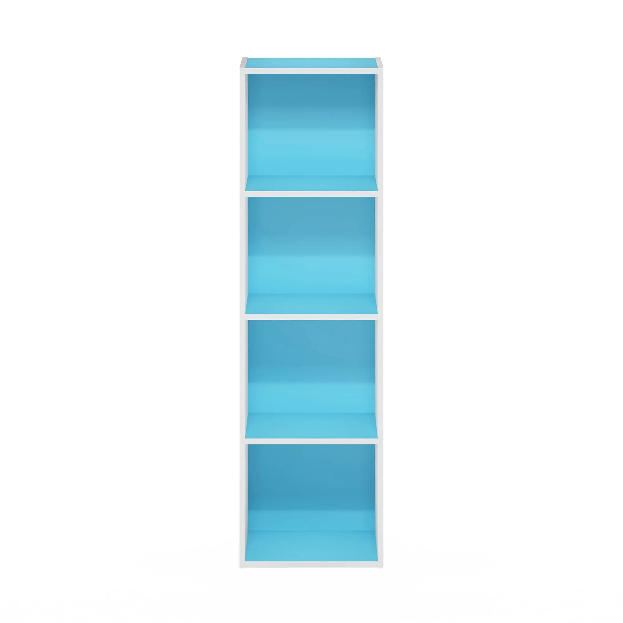 Furinno Libreria a 4 ripiani, Azzurro/Bianco - immagine 8