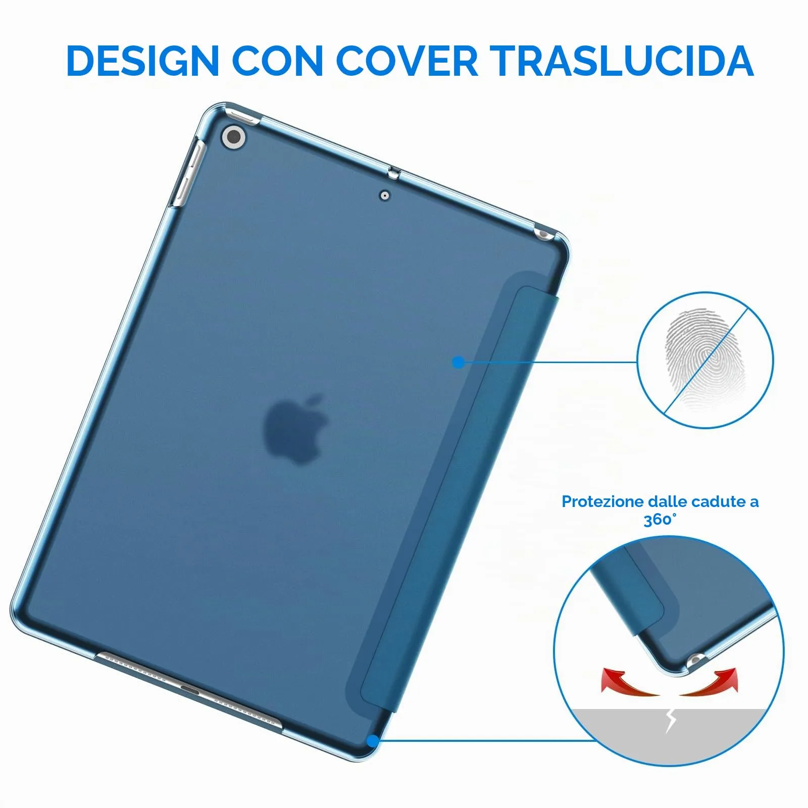 JETech Custodia per iPad 9ª/8ª/7ª Gen 10.2", Verde Acqua - immagine 4