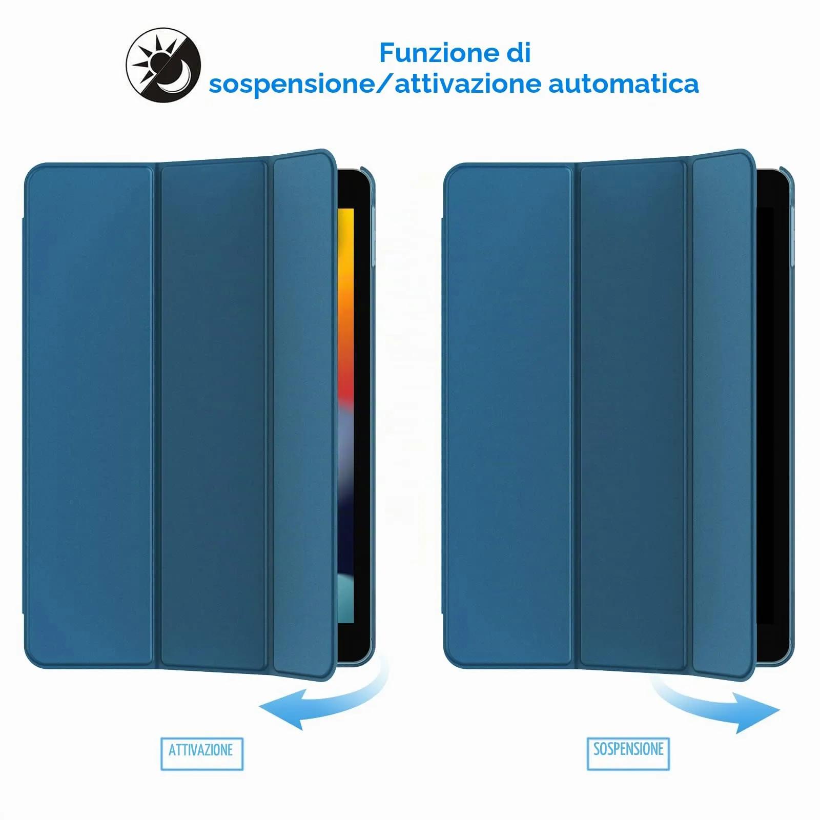 JETech Custodia per iPad 9ª/8ª/7ª Gen 10.2", Verde Acqua - immagine 6