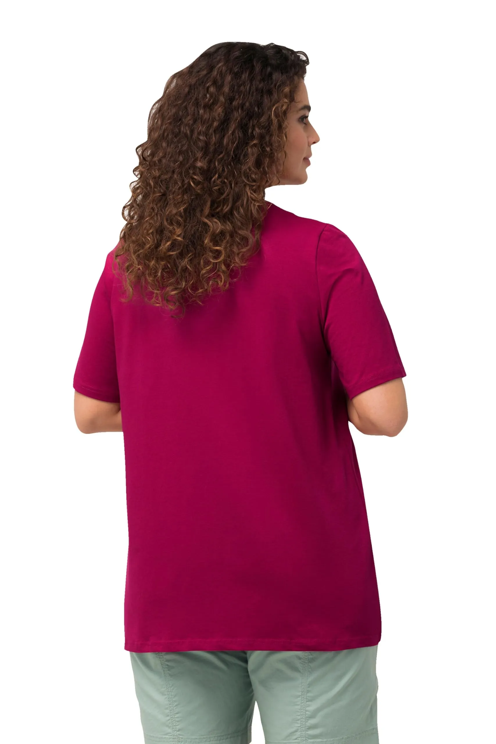 Ulla Popken Maglietta da Donna Linea A Scollo a V Motivo Floreale Selvatico 62/64 - immagine 2