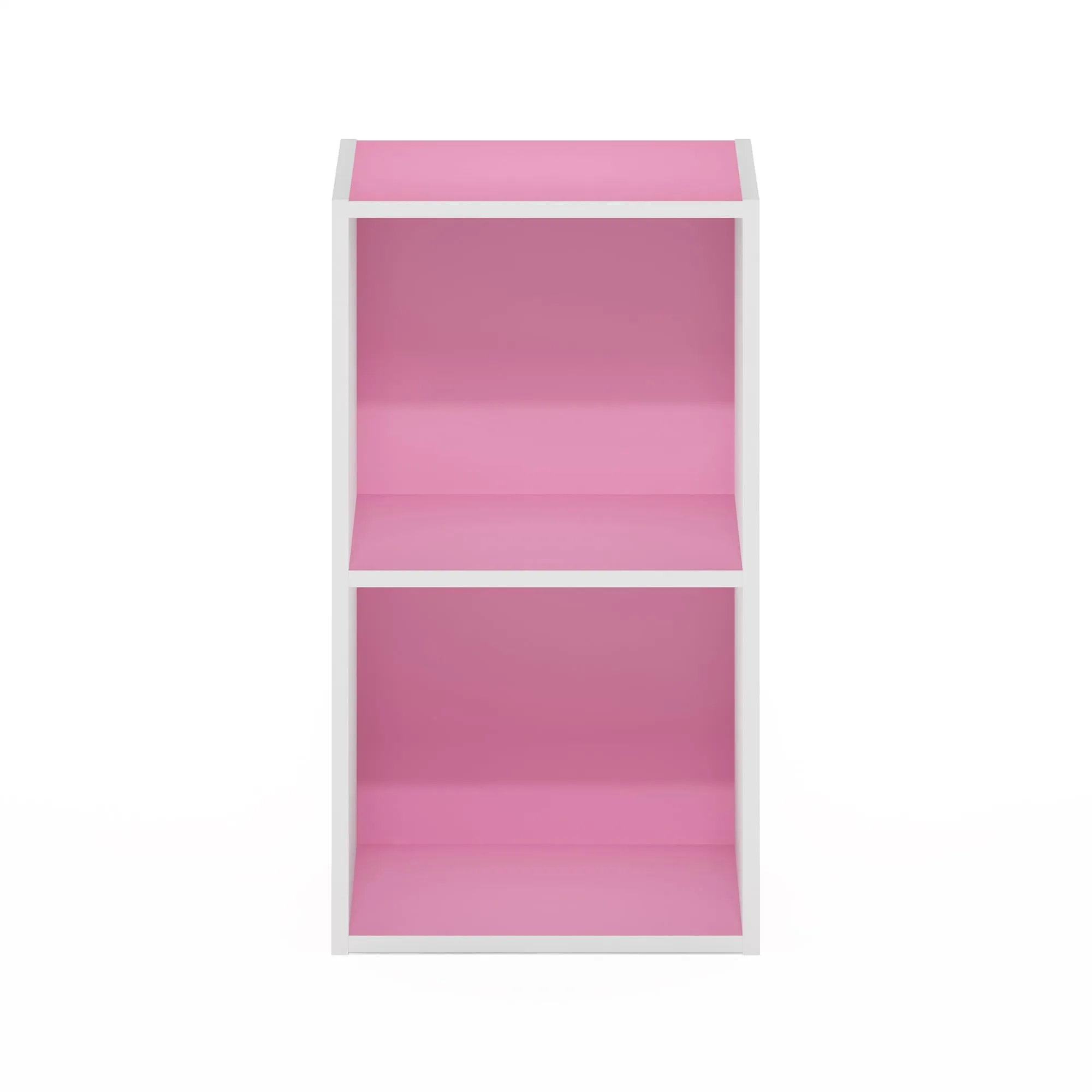 Furinno Libreria a 2 ripiani aperti, Rosa/Bianco - immagine 7