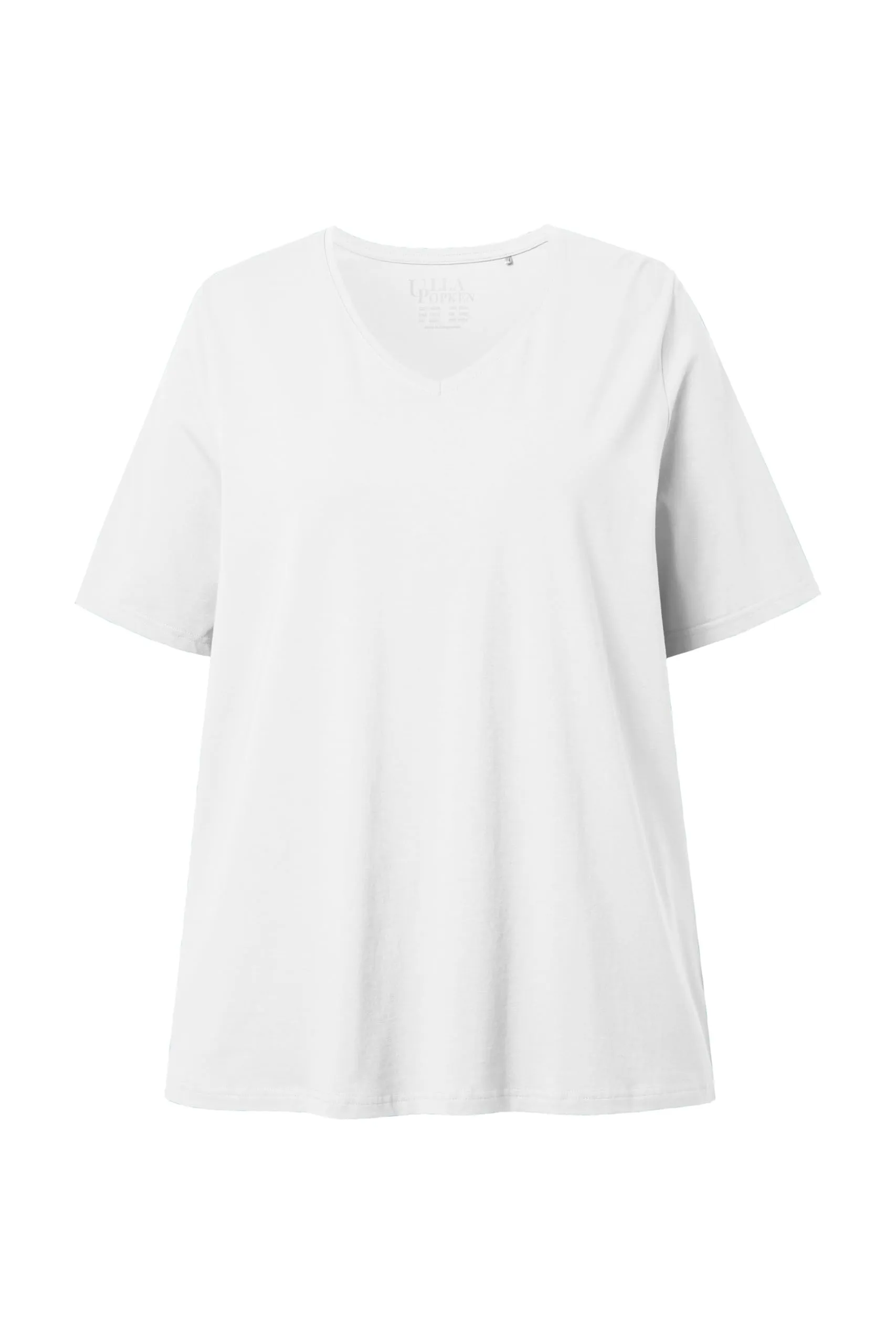 Ulla Popken Maglietta da Donna Linea A Scollo a V Bianco 62/64 - immagine 3