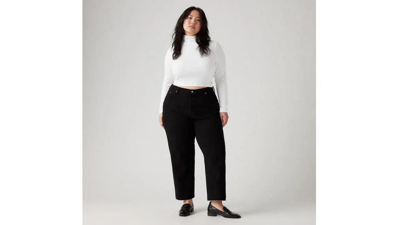 Levi's Plus Size Ribcage Straight Ankle Jeans, Black Sprout, 24 M - immagine 4
