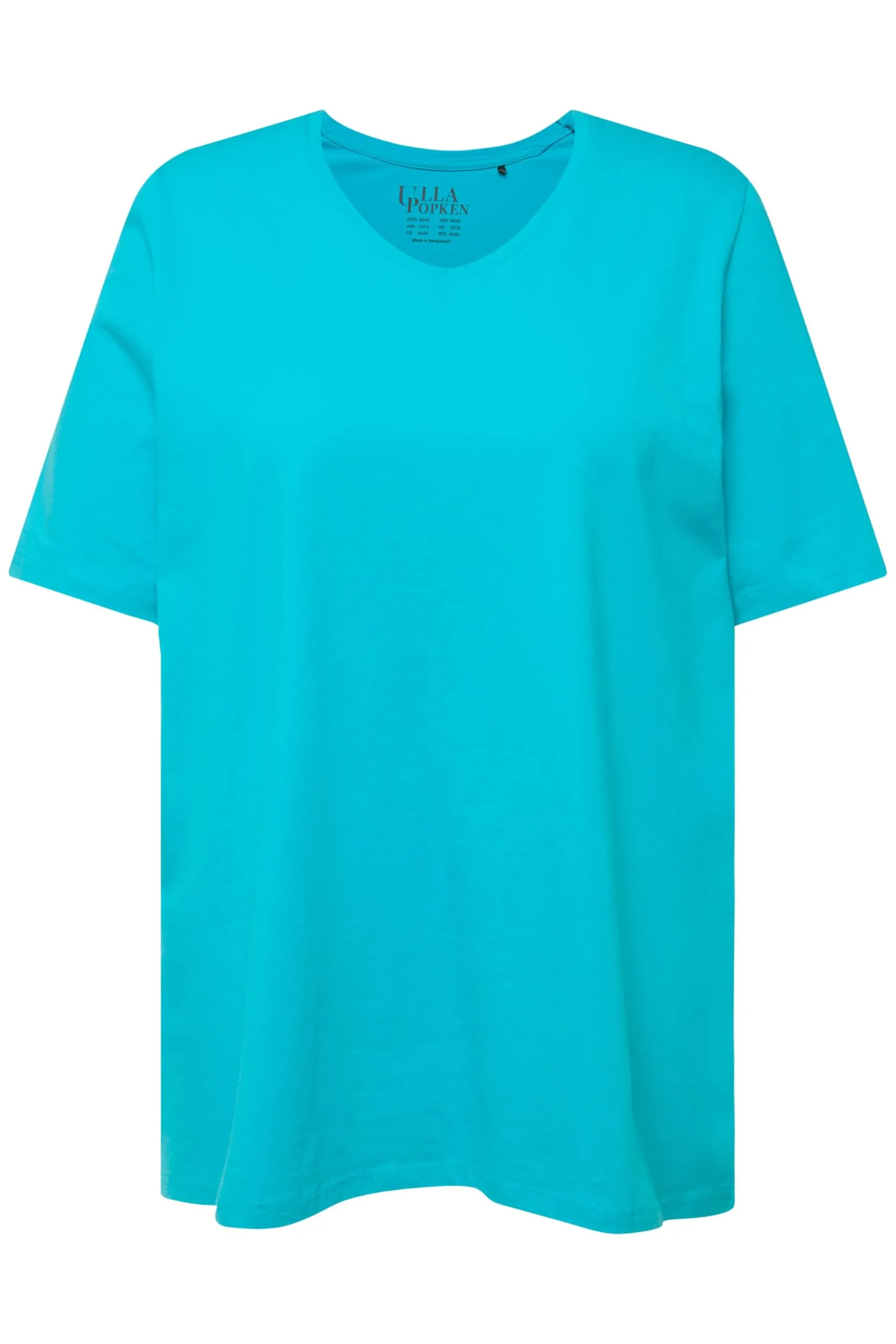Ulla Popken T-Shirt Donna Theodore River, Linea A, Scollo a V, 62/64 - immagine 3