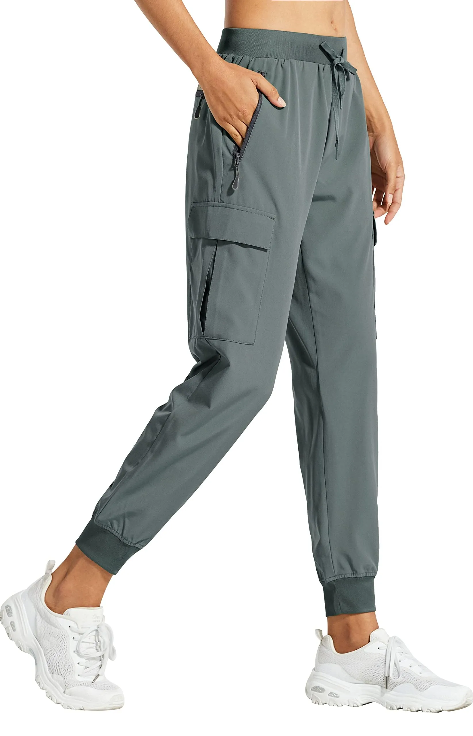 Libin Pantaloni Trekking Donna Cargo Jogger Estivi 29" Grigio Metropoli M - immagine 1