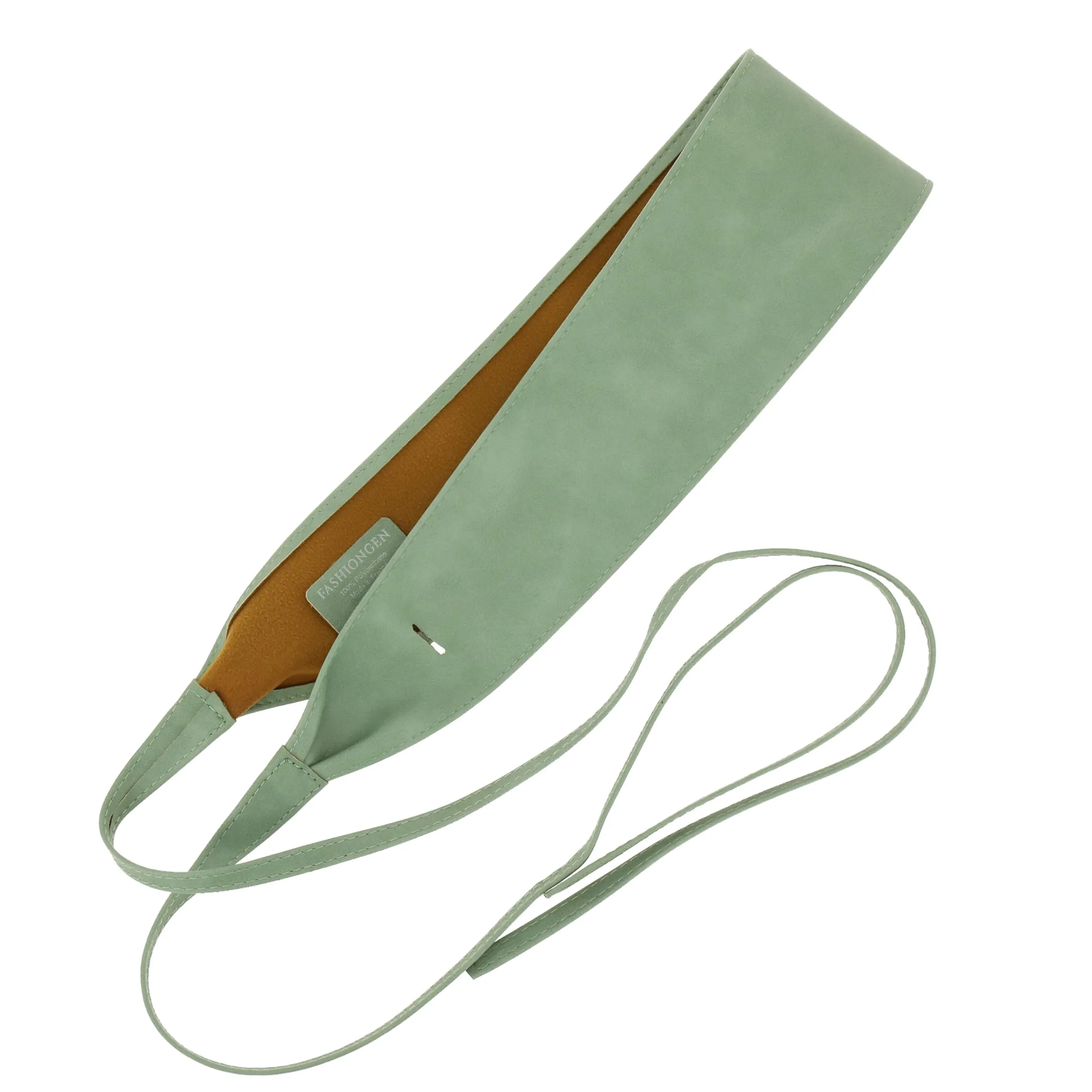 FASHIONGEN Cintura Obi da donna in similpelle, Cachi, 3XL - immagine 6
