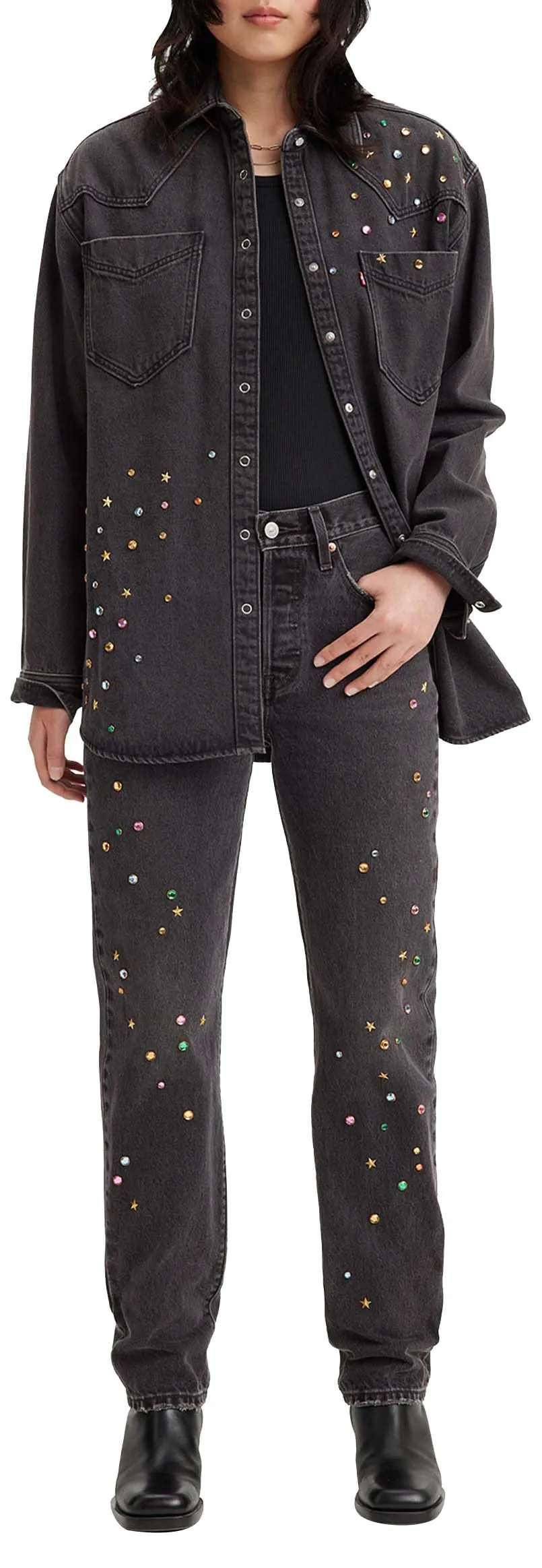 Levi's 501 Women's Jeans, Glitter Bomb, 24W / 32L - immagine 2