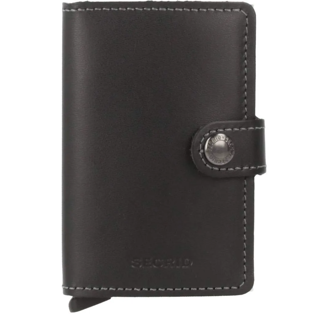 Secrid MiniWallet Nero in Pelle di Vitello M-Black - immagine 1