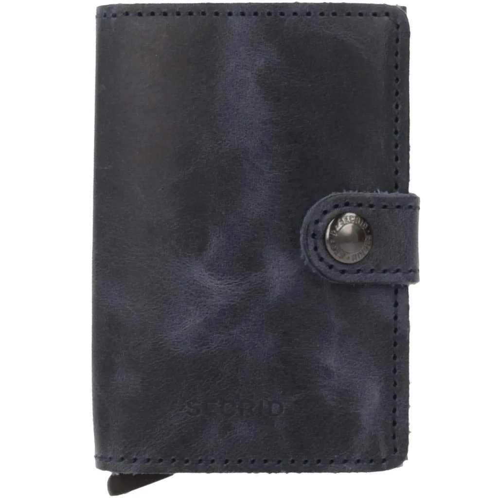 Secrid Porta Carte di Credito in Pelle e Alluminio, Blu - immagine 2
