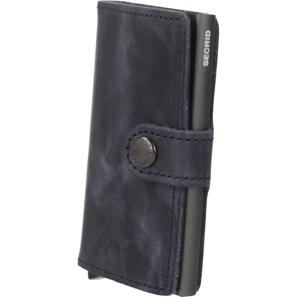 Secrid Porta Carte di Credito in Pelle e Alluminio, Blu - immagine 3