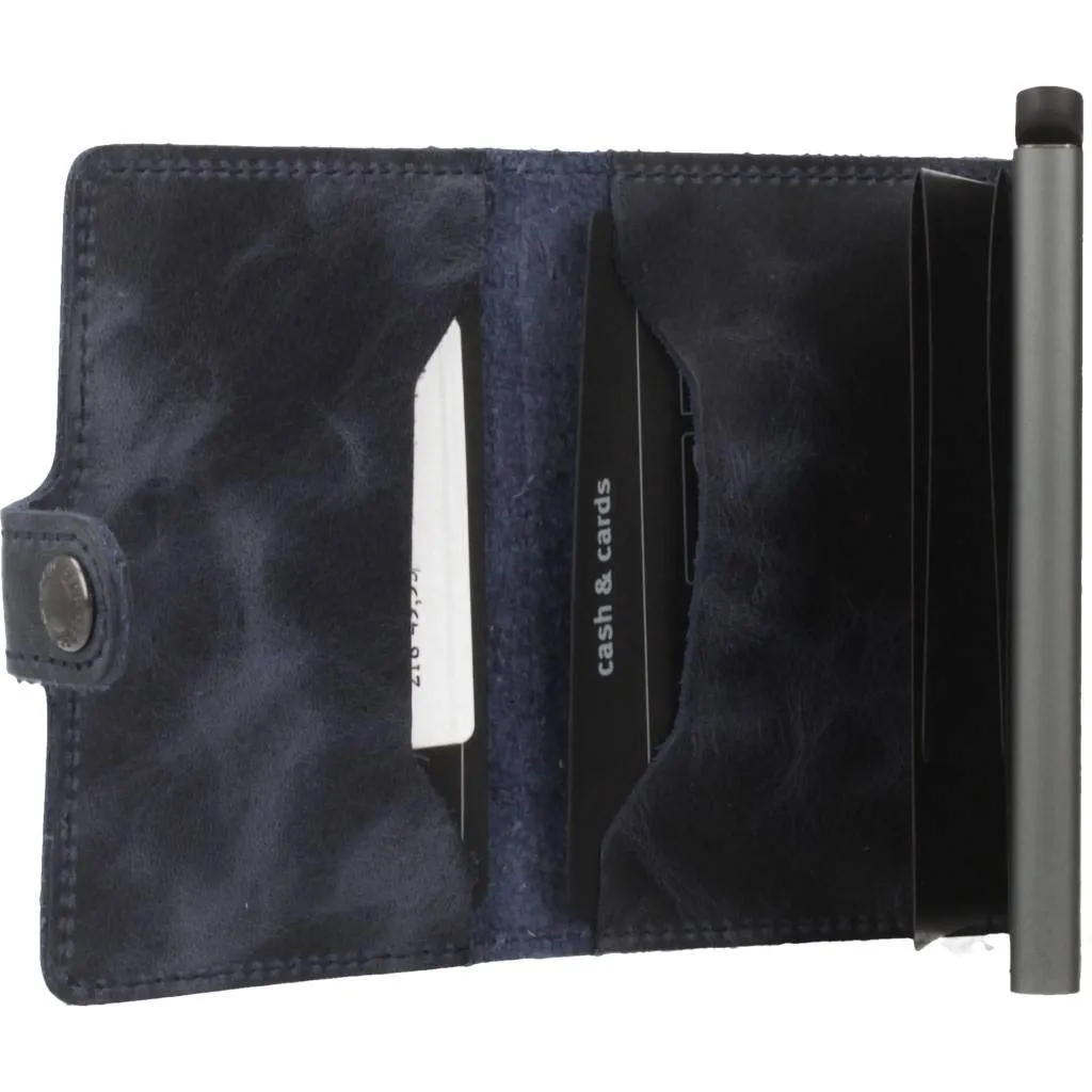 Secrid Porta Carte di Credito in Pelle e Alluminio, Blu - immagine 4