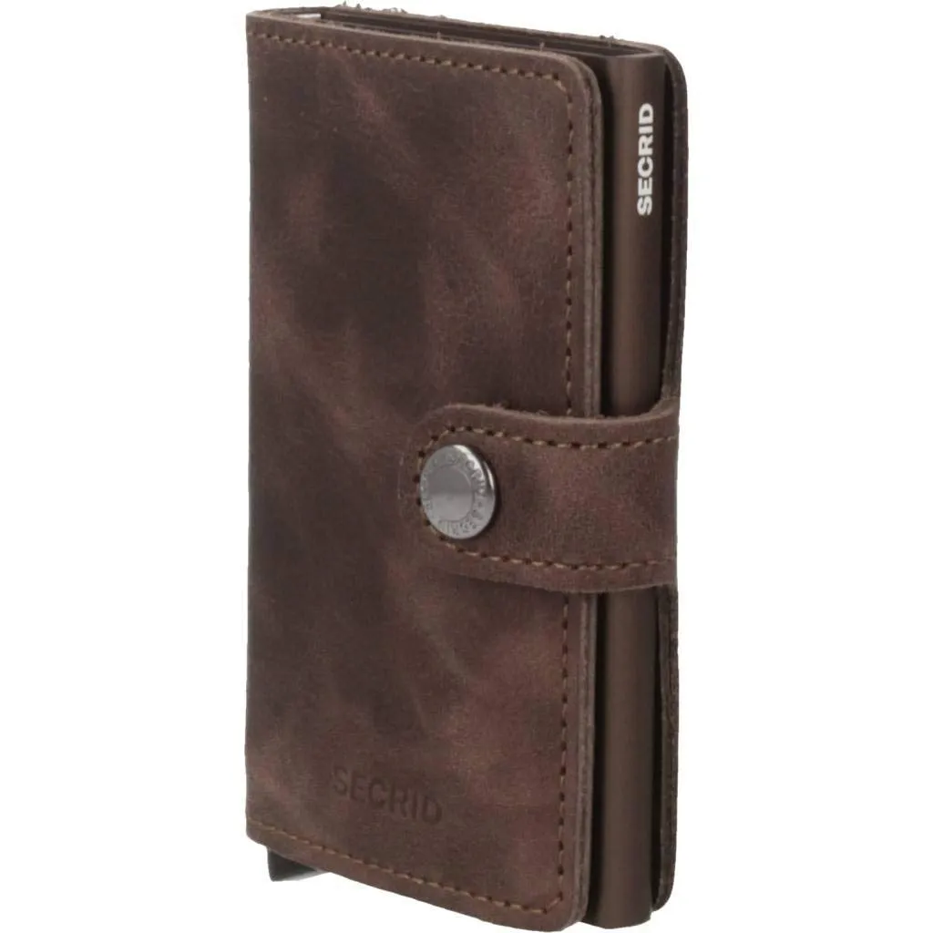 Secrid MiniWallet Vintage Chocolate Leather Card Protector Wallet - immagine 3