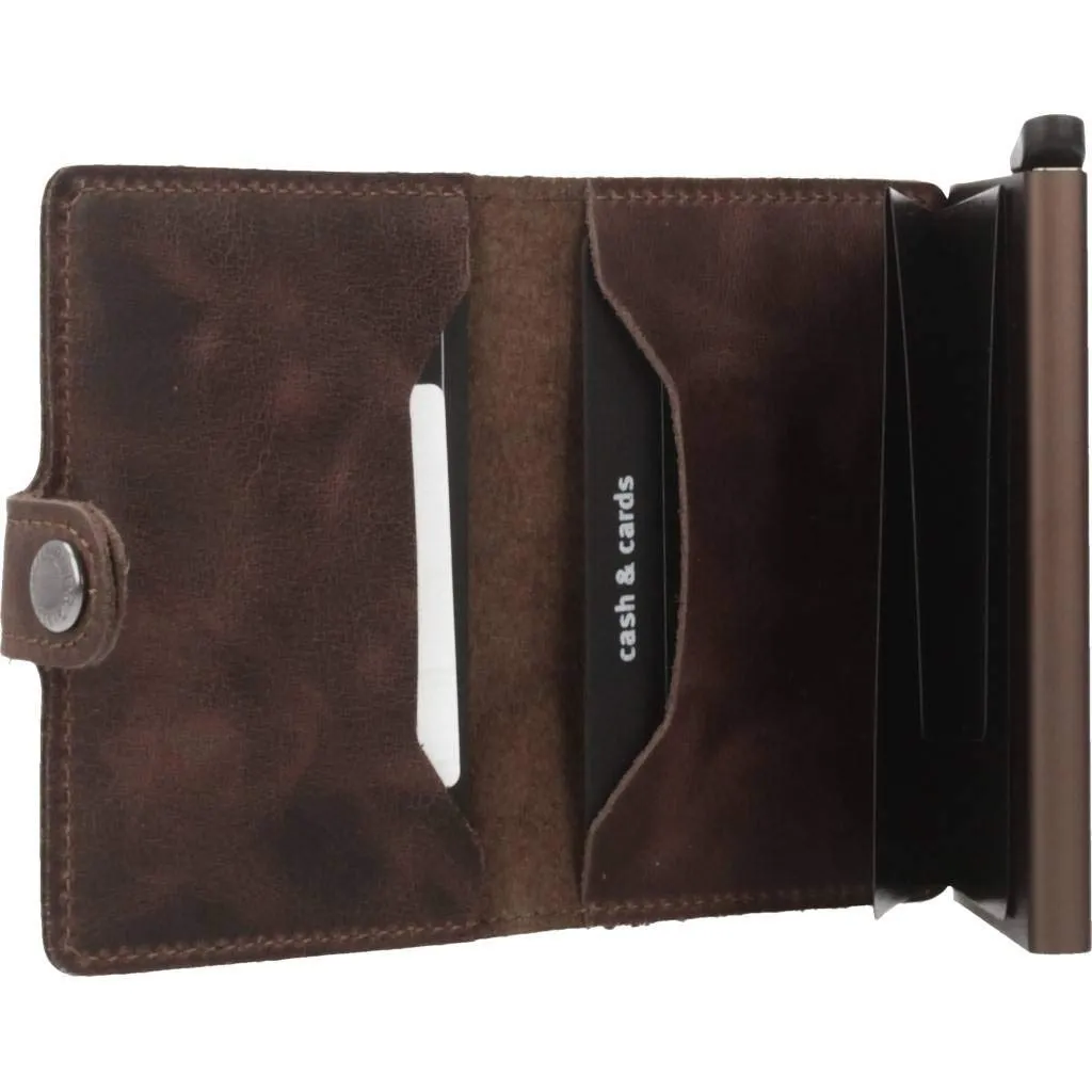 Secrid MiniWallet Vintage Chocolate Leather Card Protector Wallet - immagine 4