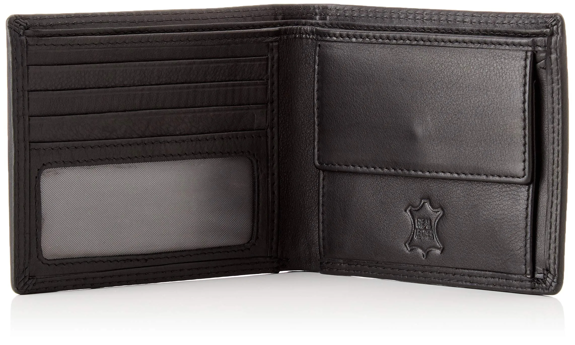 Fa.Volmer Portafoglio in vera pelle Slim Easycomfort con protezione RFID, nero - immagine 4