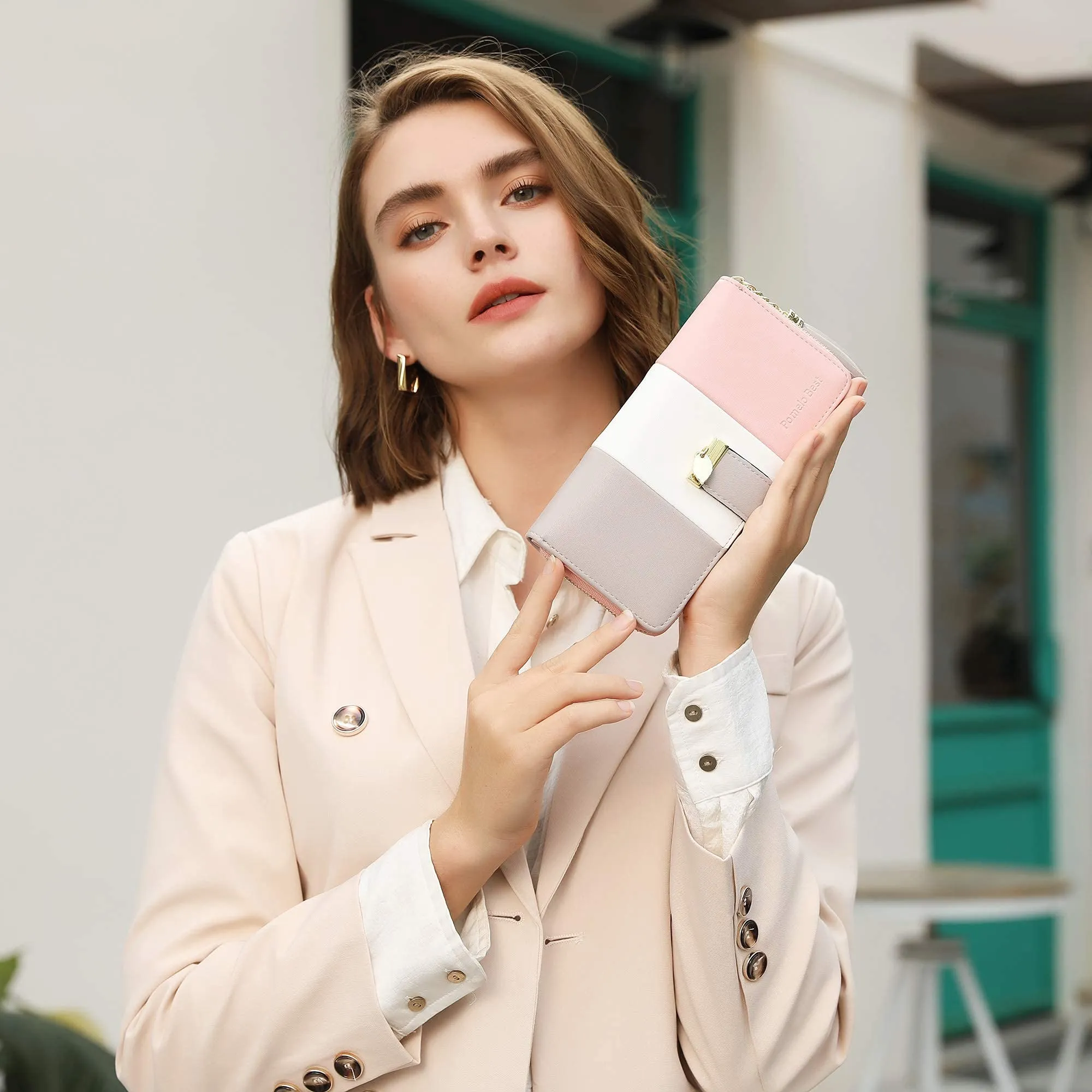 Pomelo Best Portafoglio Donna Lungo con Cerniera e Portamonete, Protezione RFID, Pelle Sintetica - immagine 2