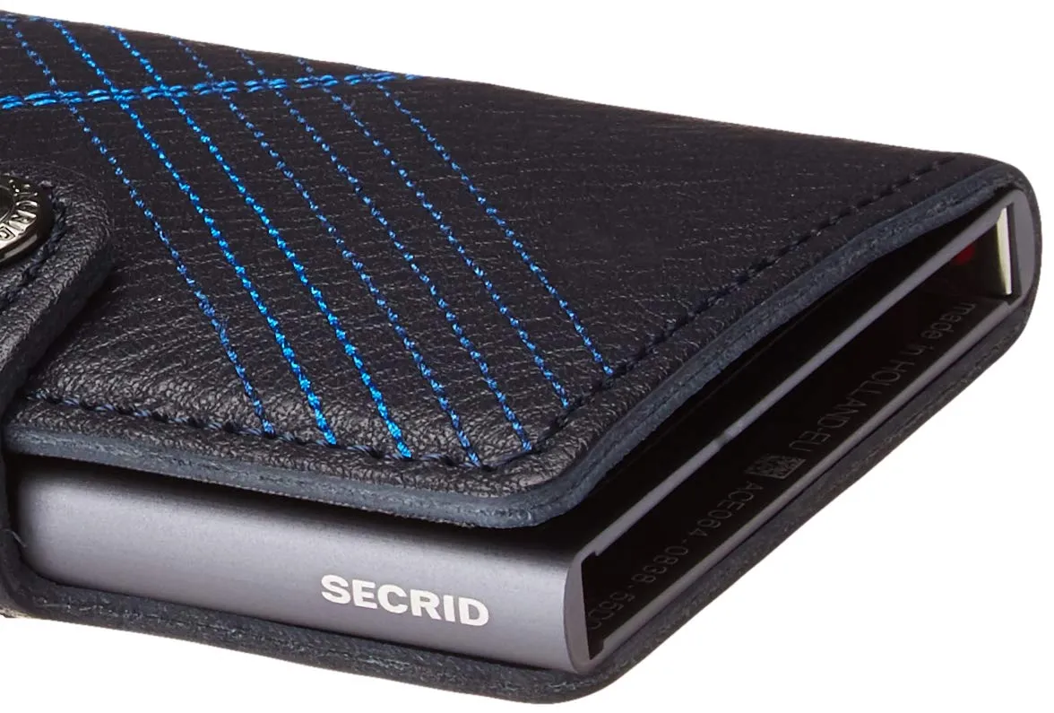 Secrid Miniwallet Stitch Cardprotector Blu - immagine 3