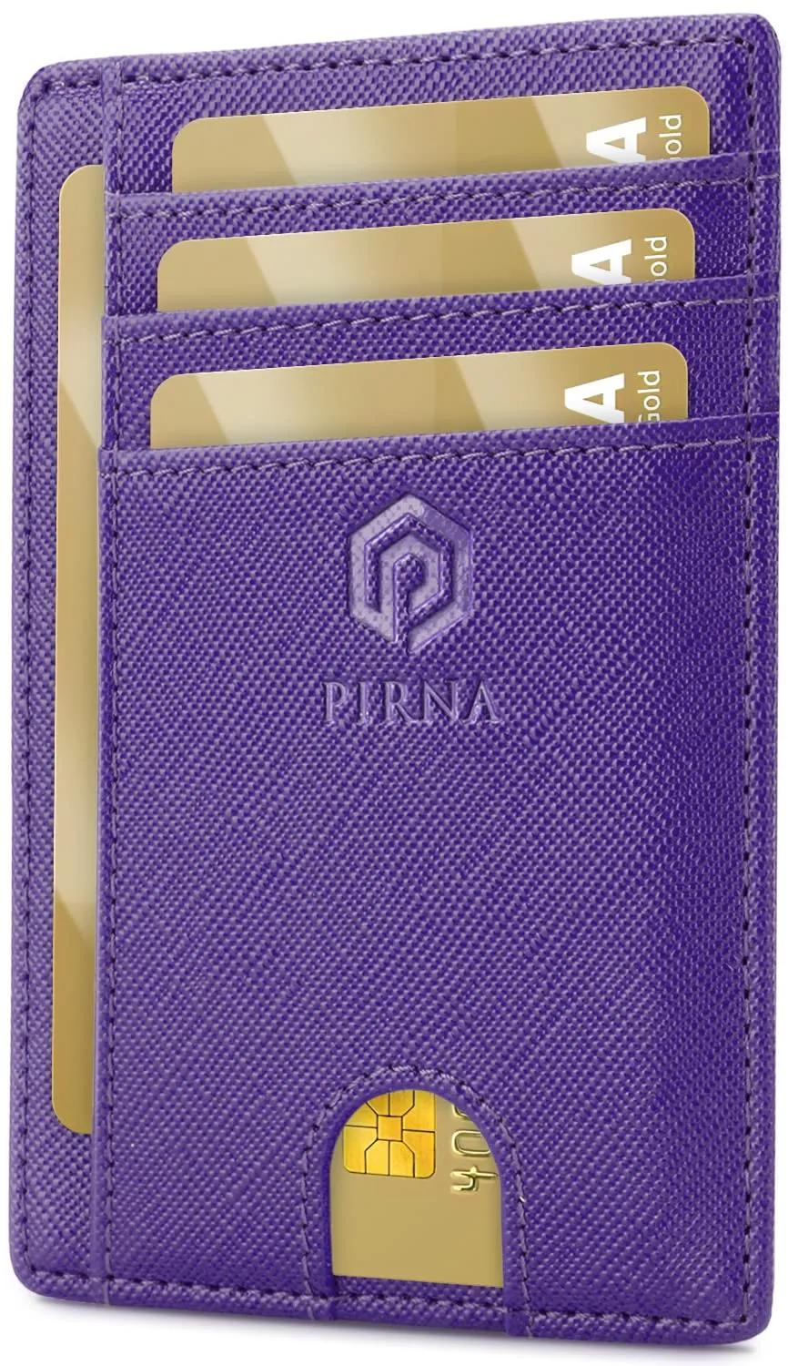 PIRNA Portafoglio Slim RFID Viola Reale - immagine 1