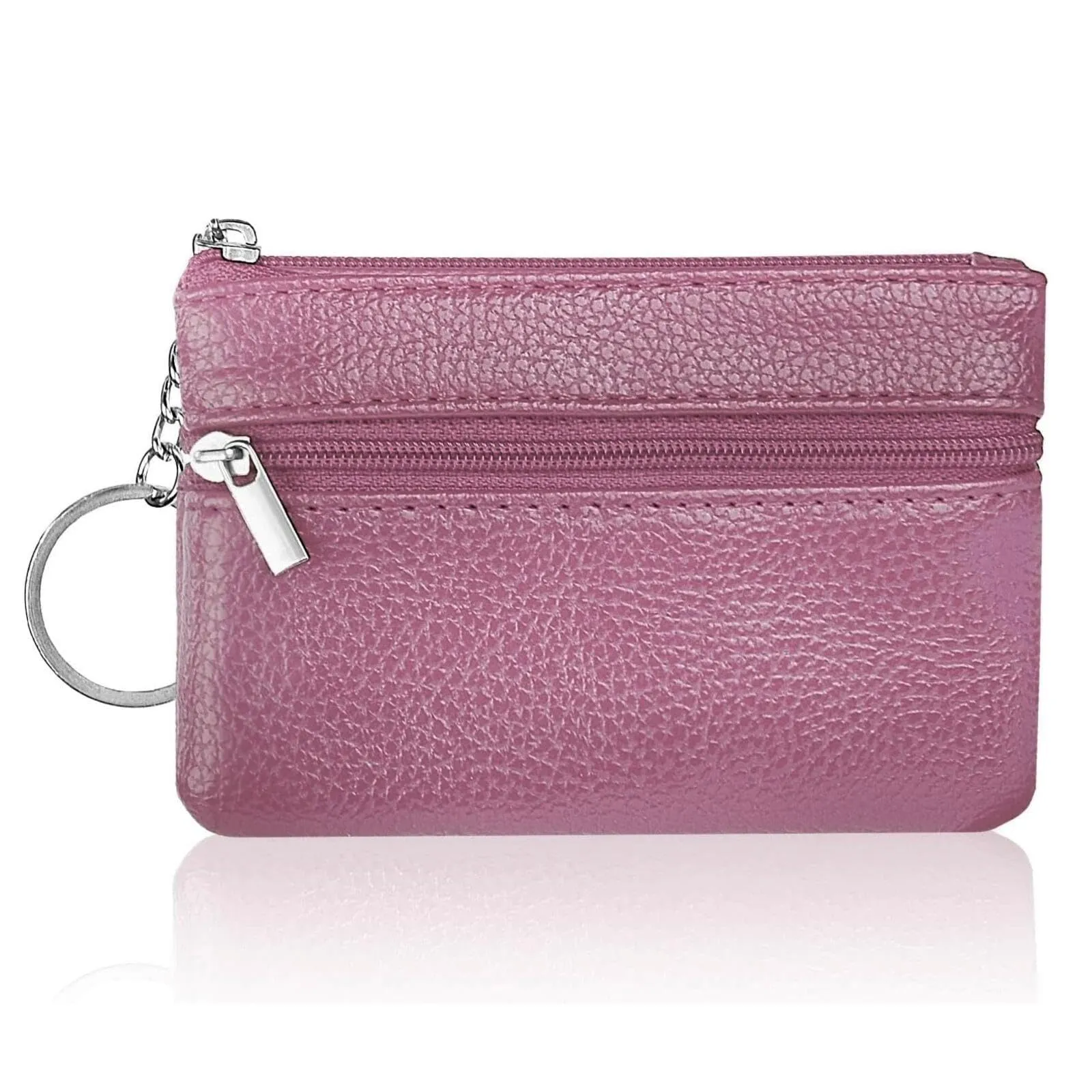 Aucuu Portafoglio Mini in Pelle da Donna con Portamonete e Portachiavi - immagine 1