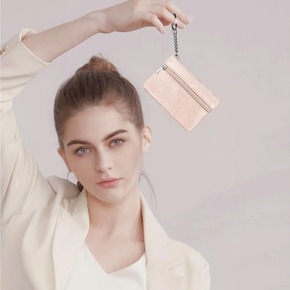 Aucuu Portafoglio in Pelle Donna, Mini Portamonete con Portachiavi - immagine 8