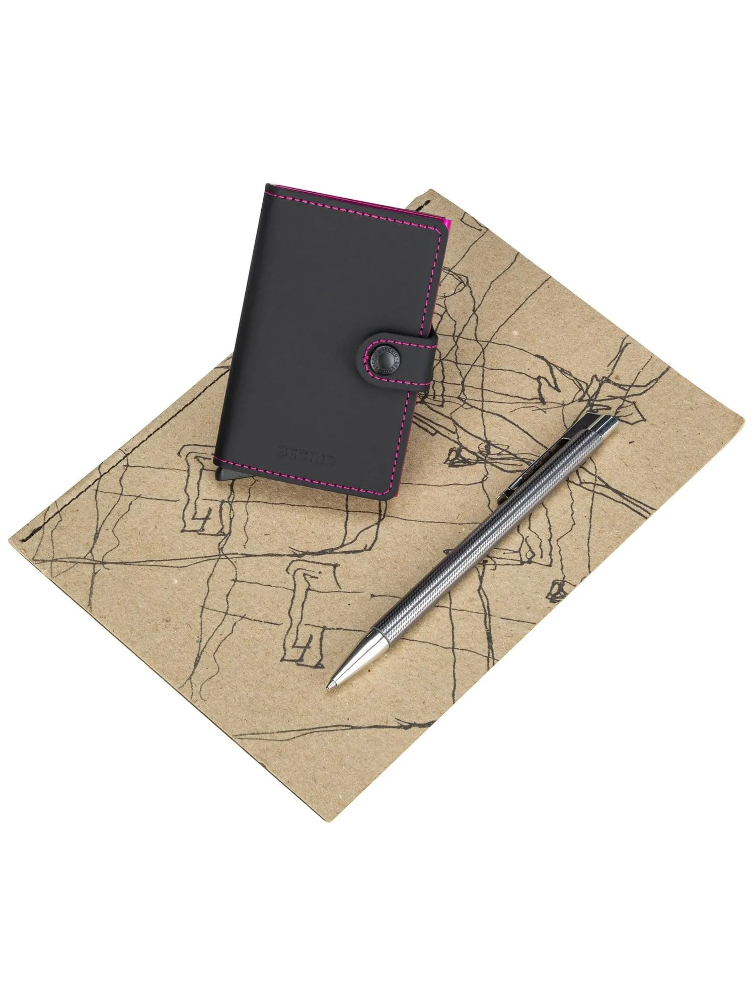Secrid Mini Wallet Porta Carte Nero-Fucsia, 10,2 x 6,5 x 2,1 cm - immagine 5