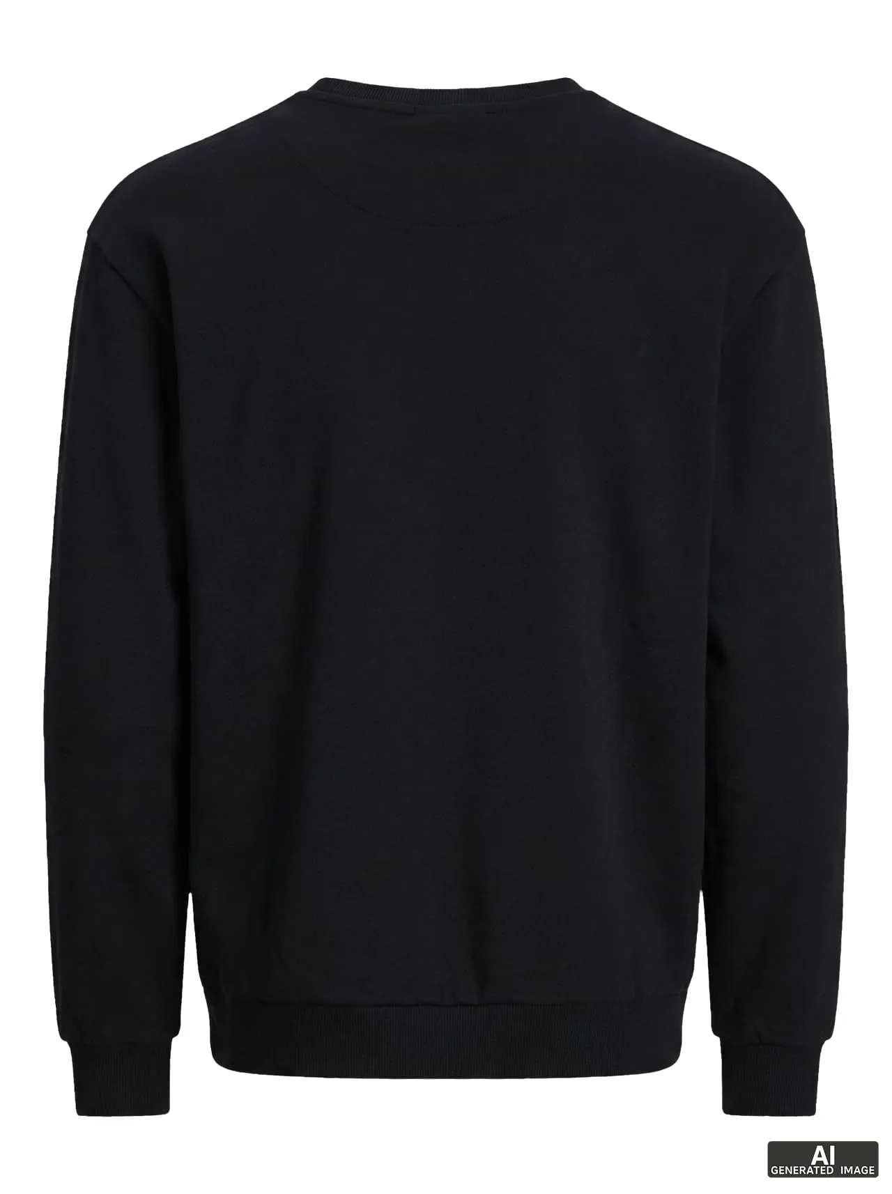 Jack & Jones Plus Size Felpa Semplice Nera 4XL - immagine 4