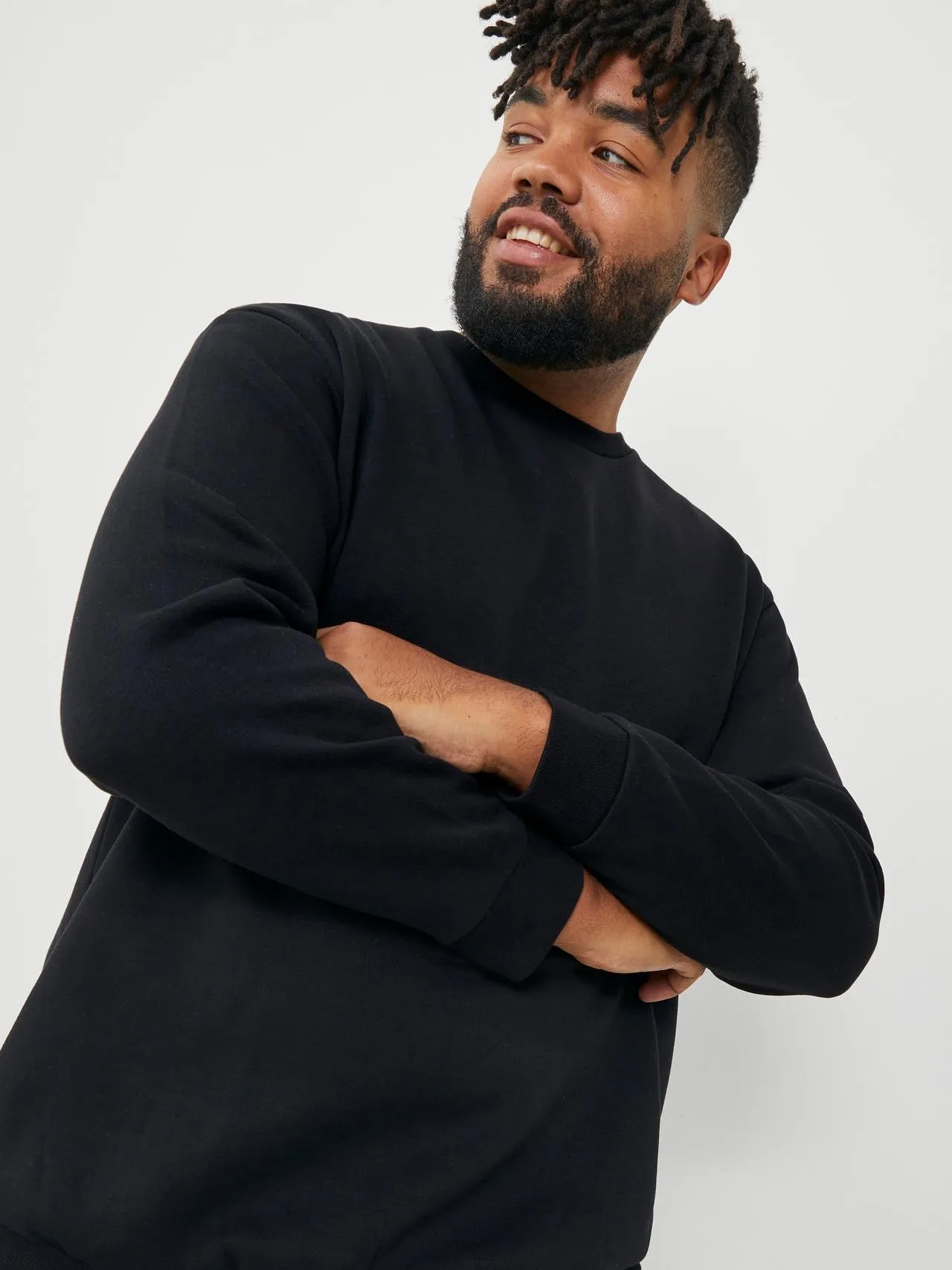 Jack & Jones Plus Size Felpa Semplice Nera 4XL - immagine 7