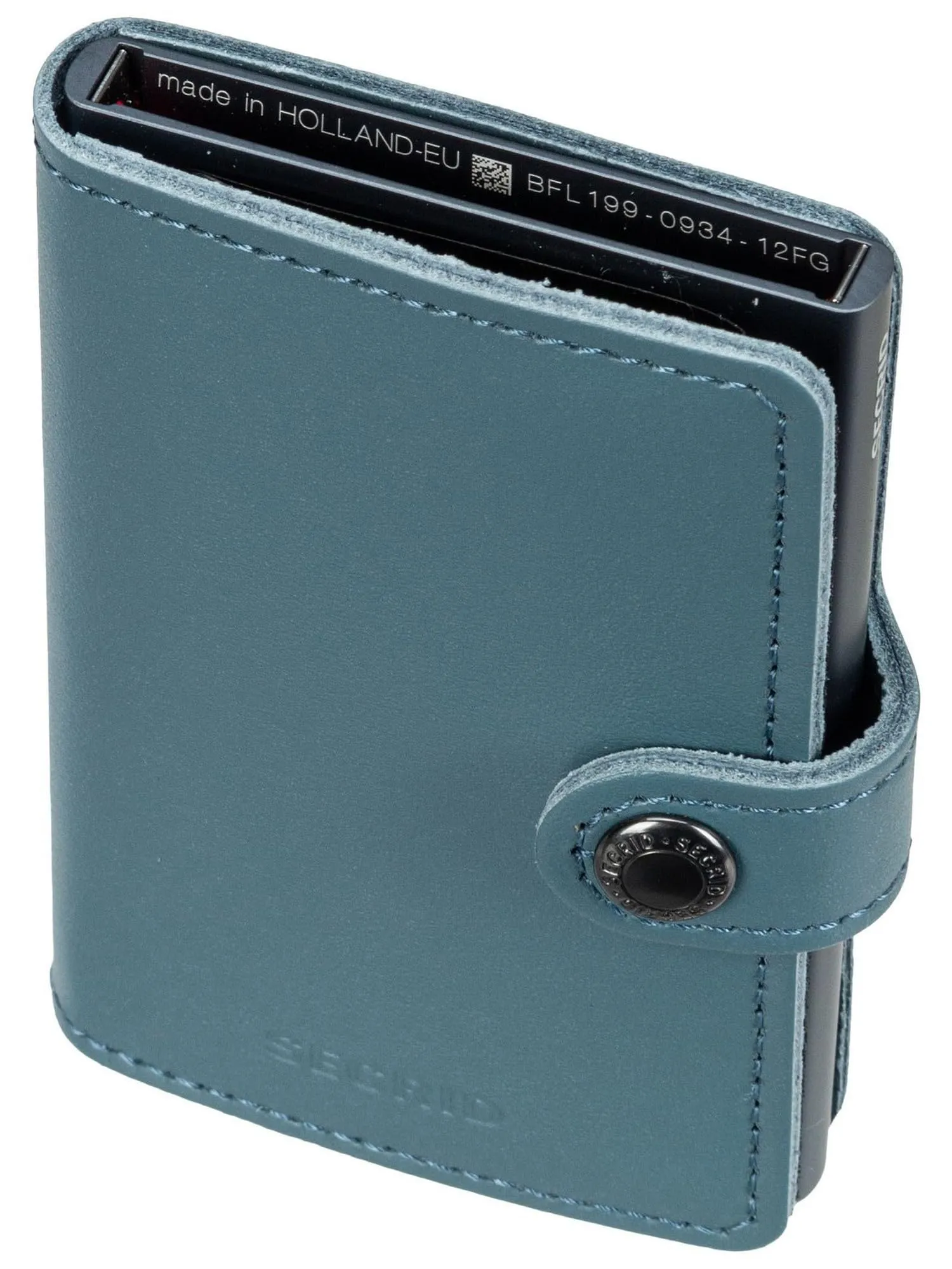 Secrid Portafoglio in pelle lucida, Blu Ice Blue - immagine 5