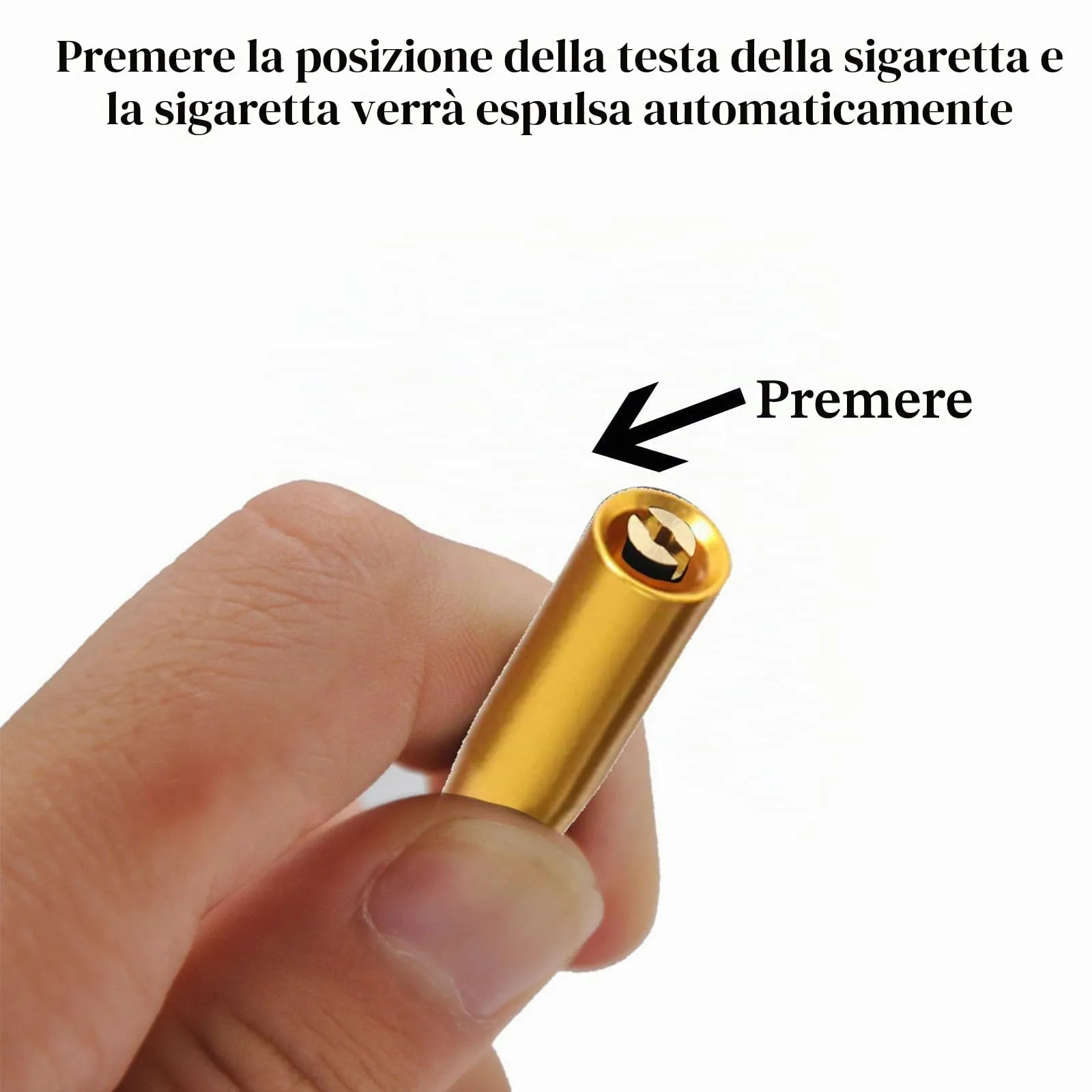 XFYKSTT Bocchino per Sigaretta Estensibile in Metallo, Stile Vintage, Oro - immagine 4