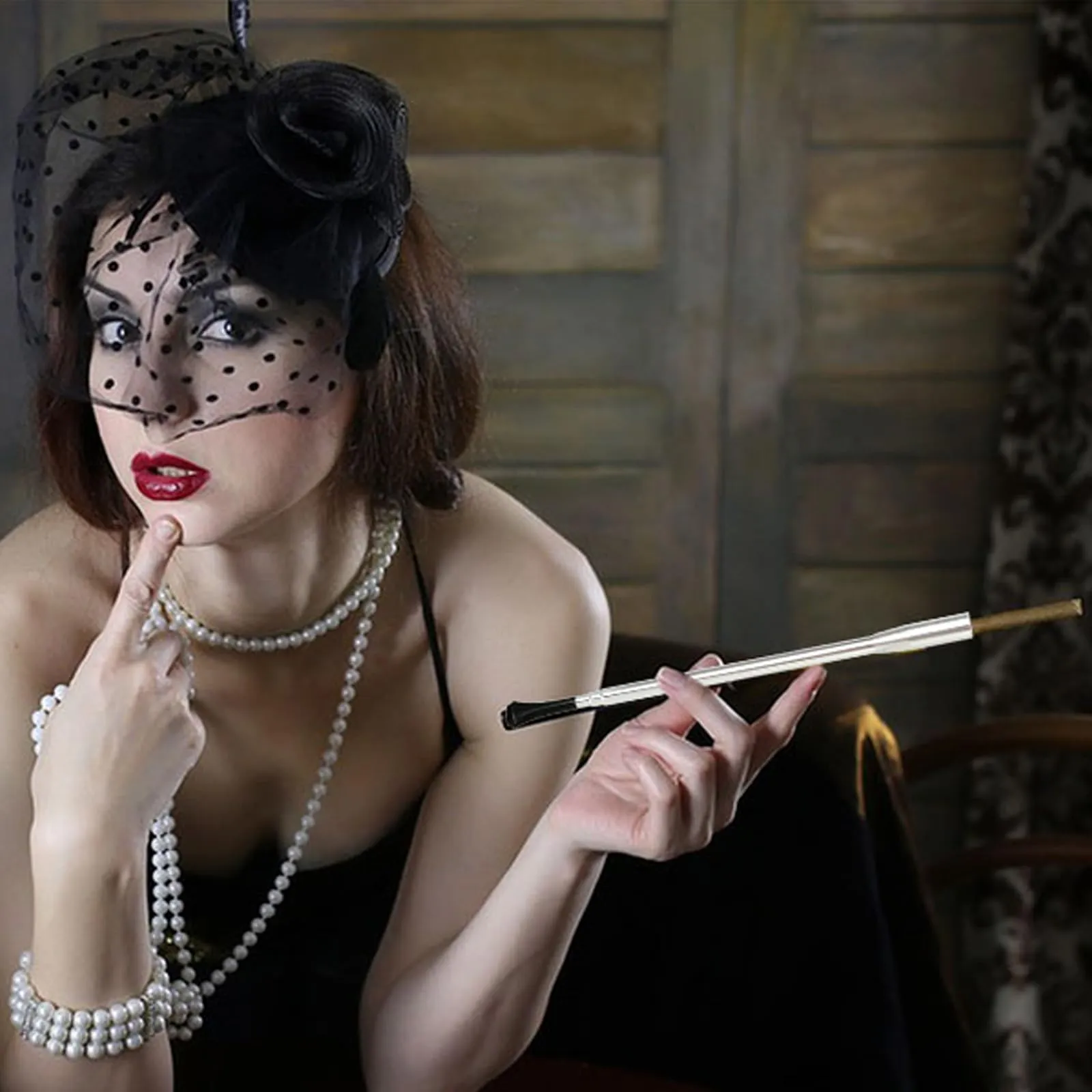 XFYKSTT Bocchino per Sigaretta Allungabile Stile Vintage, Argento - immagine 5