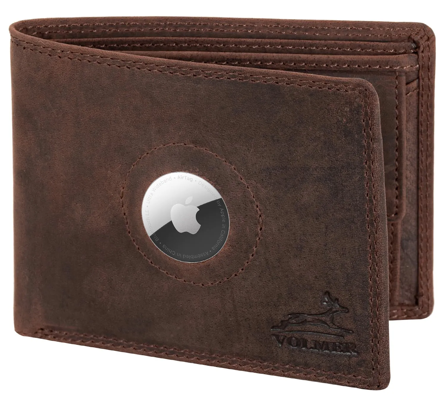 Fa.Volmer Portafoglio da uomo in pelle con protezione RFID, 6 scomparti per carte, formato orizzontale, EasyComfort - immagine 1