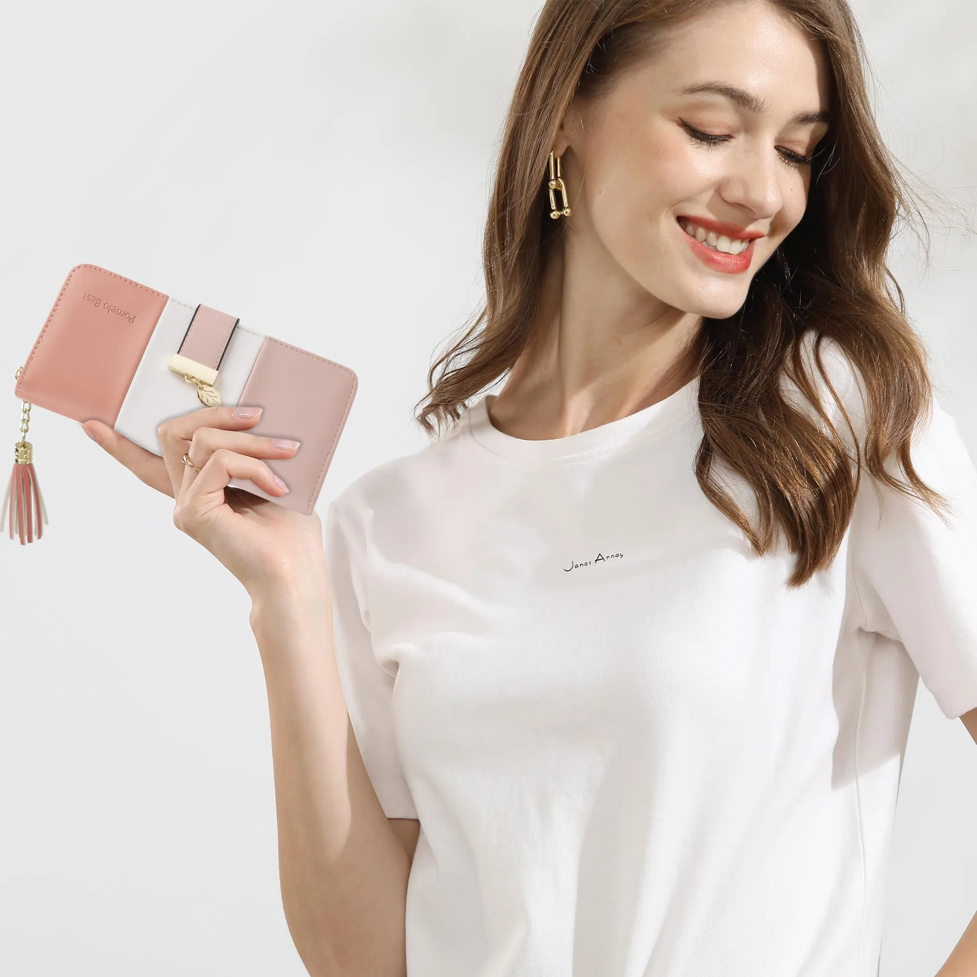 Pomelo Best Portafoglio Donna Lungo con Cerniera e Portamonete, Pelle Sintetica, Protezione RFID, Albicocca Antico - immagine 6