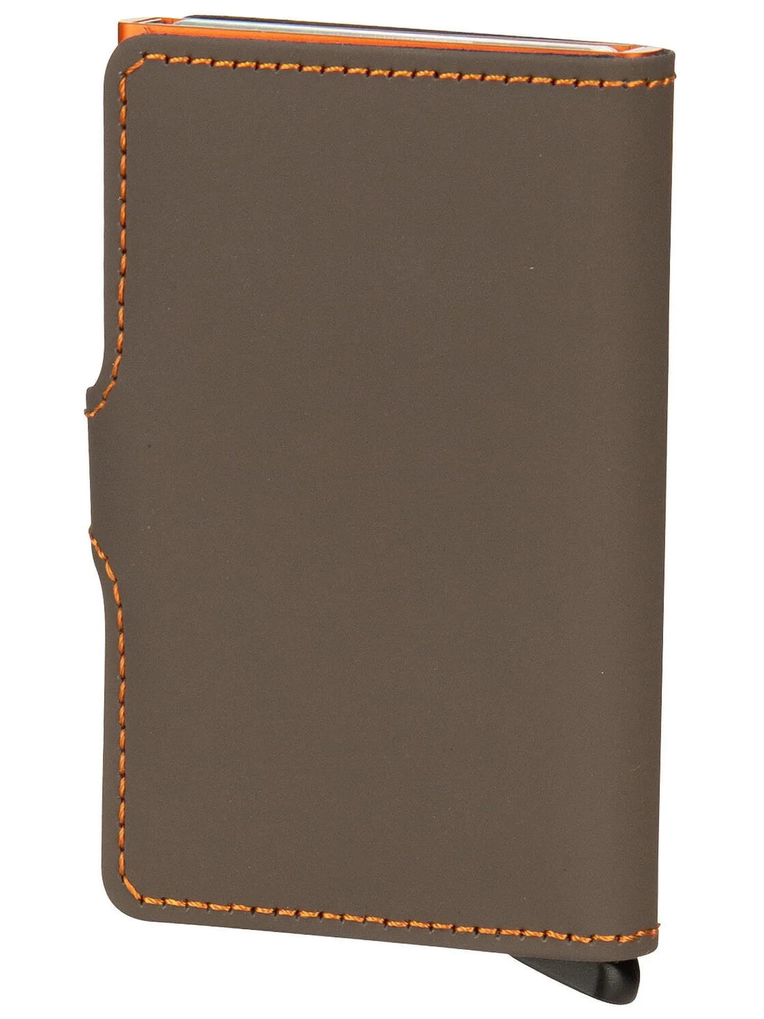 Secrid Miniwallet Truffle & Arancione in pelle, MM-Truffle & Arancione - immagine 2