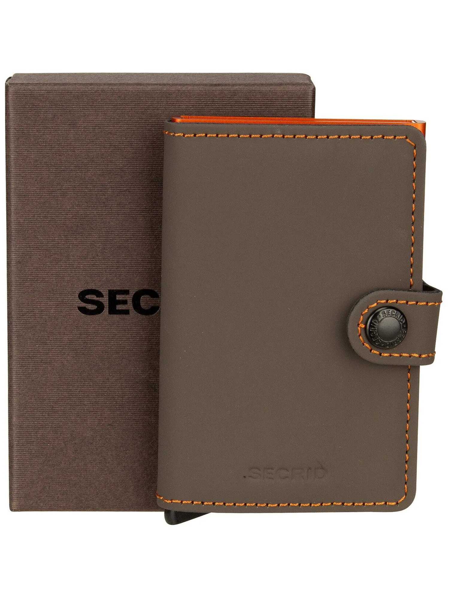 Secrid Miniwallet Truffle & Arancione in pelle, MM-Truffle & Arancione - immagine 5