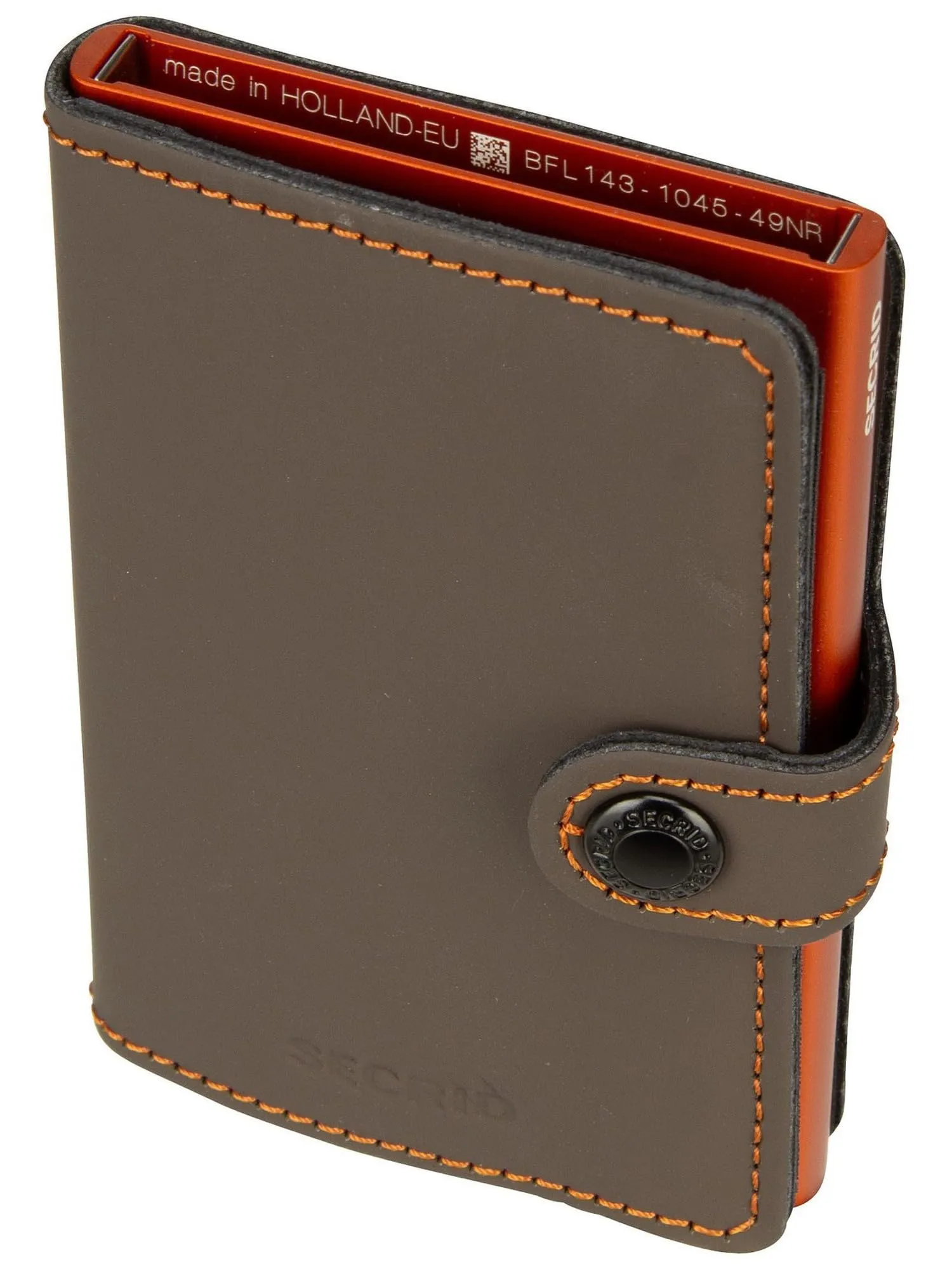 Secrid Miniwallet Truffle & Arancione in pelle, MM-Truffle & Arancione - immagine 6
