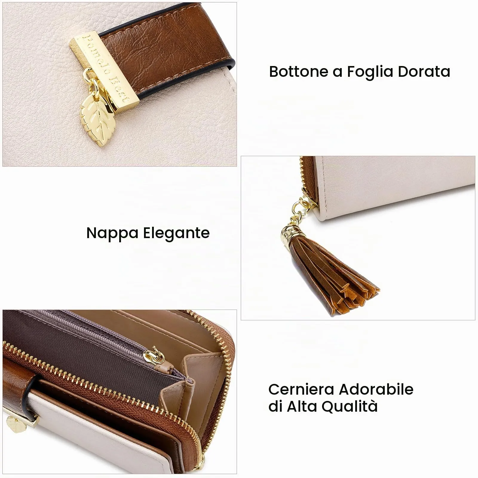 Pomelo Best Portafoglio Donna Lungo con Cerniera e Portamonete, Pelle Sintetica, Protezione RFID - immagine 4
