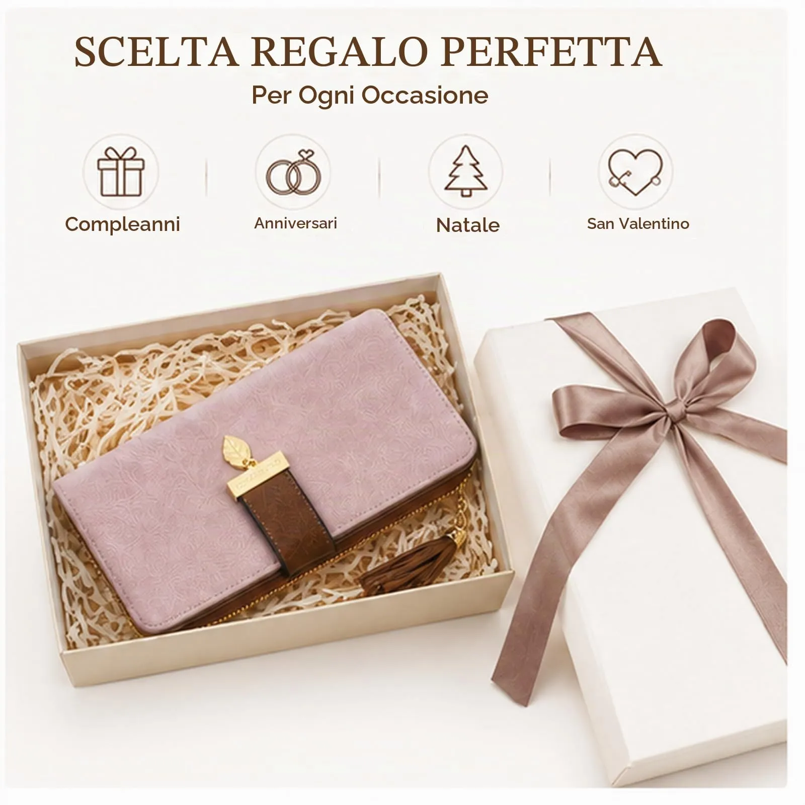 Pomelo Best Portafoglio Donna Lungo con Cerniera e Portamonete RFID - immagine 7