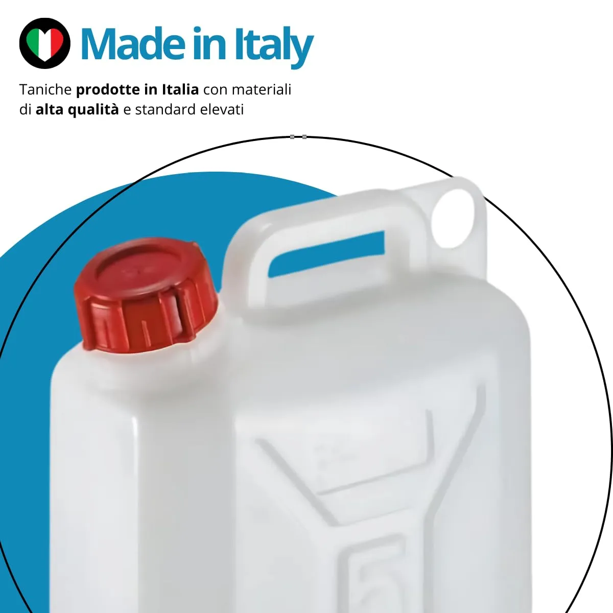 Tomaino Tanica in Plastica HDPE con Tappo e Dosatore, 5 Litri - immagine 7