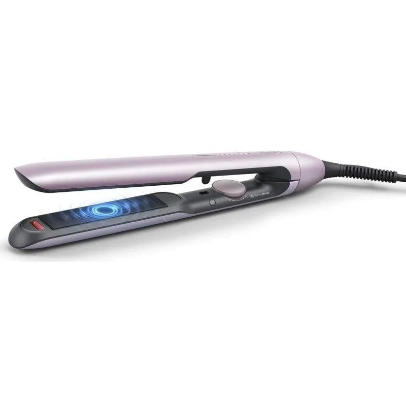 Philips Piastra Serie 5000 ThermoShield con Ioni e Ceramica all'Olio di Argan, Rosa Chiaro, BHS530/00 - immagine 1