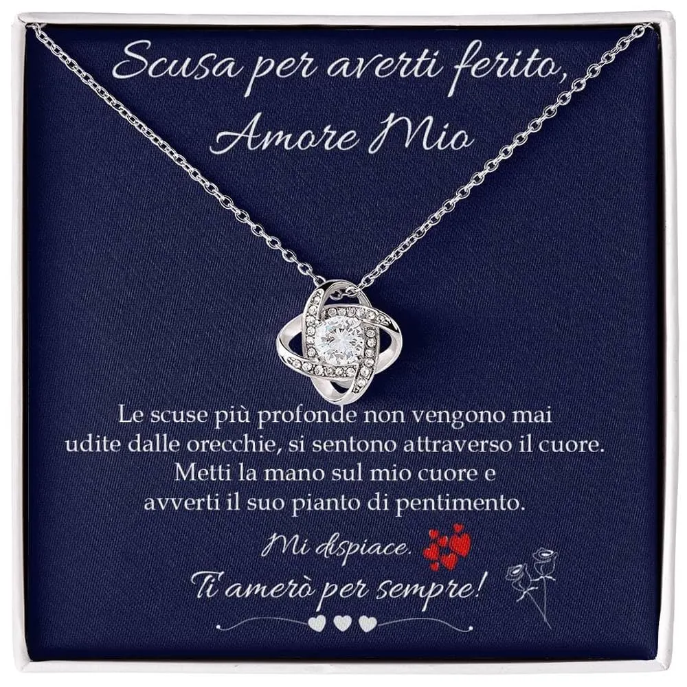 NONNA PROFESSIONISTA Collana Donna Scusami Amore in Argento con Cofanetto e Dedica - immagine 1