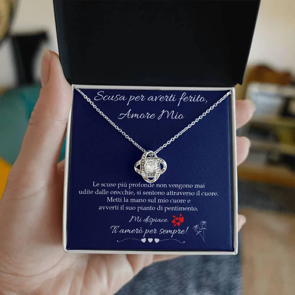NONNA PROFESSIONISTA Collana Donna Scusami Amore in Argento con Cofanetto e Dedica - immagine 2