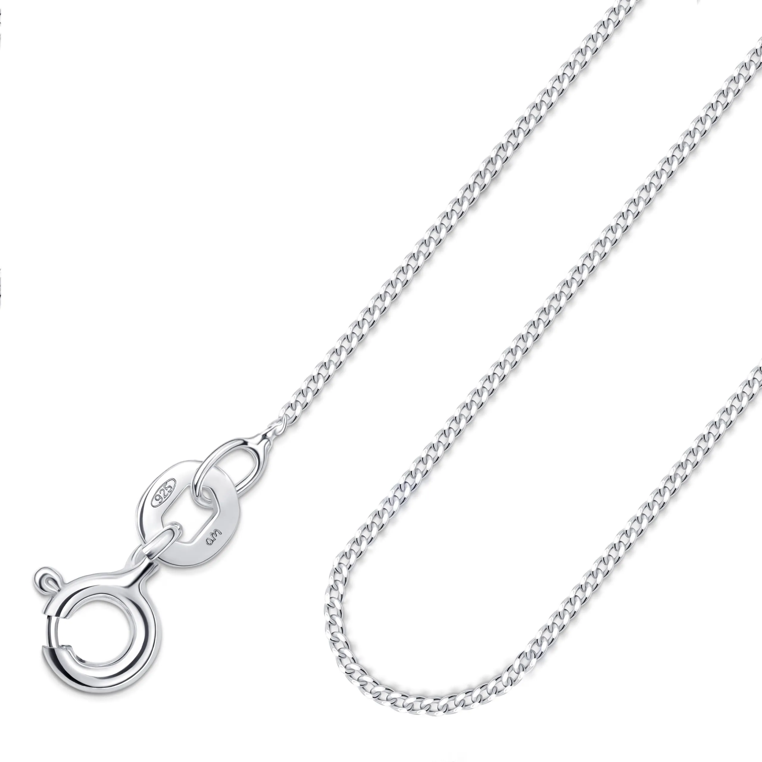 Amberta Catenina in Argento 925 Maglia Veneziana Quadrata, 55 cm - immagine 1