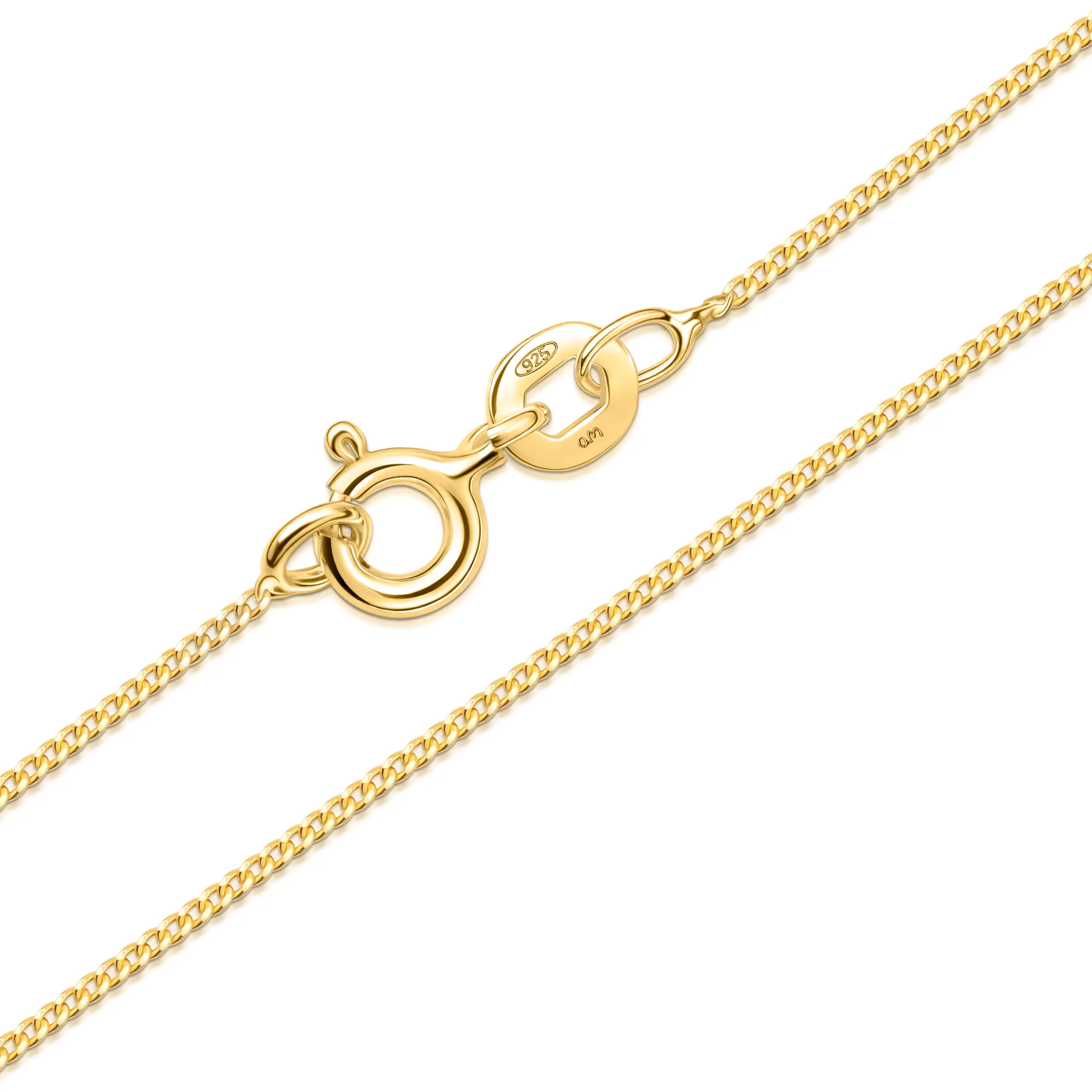 Amberta Catenina Argento 925 Maglia Veneziana Quadrata 45 cm - immagine 1