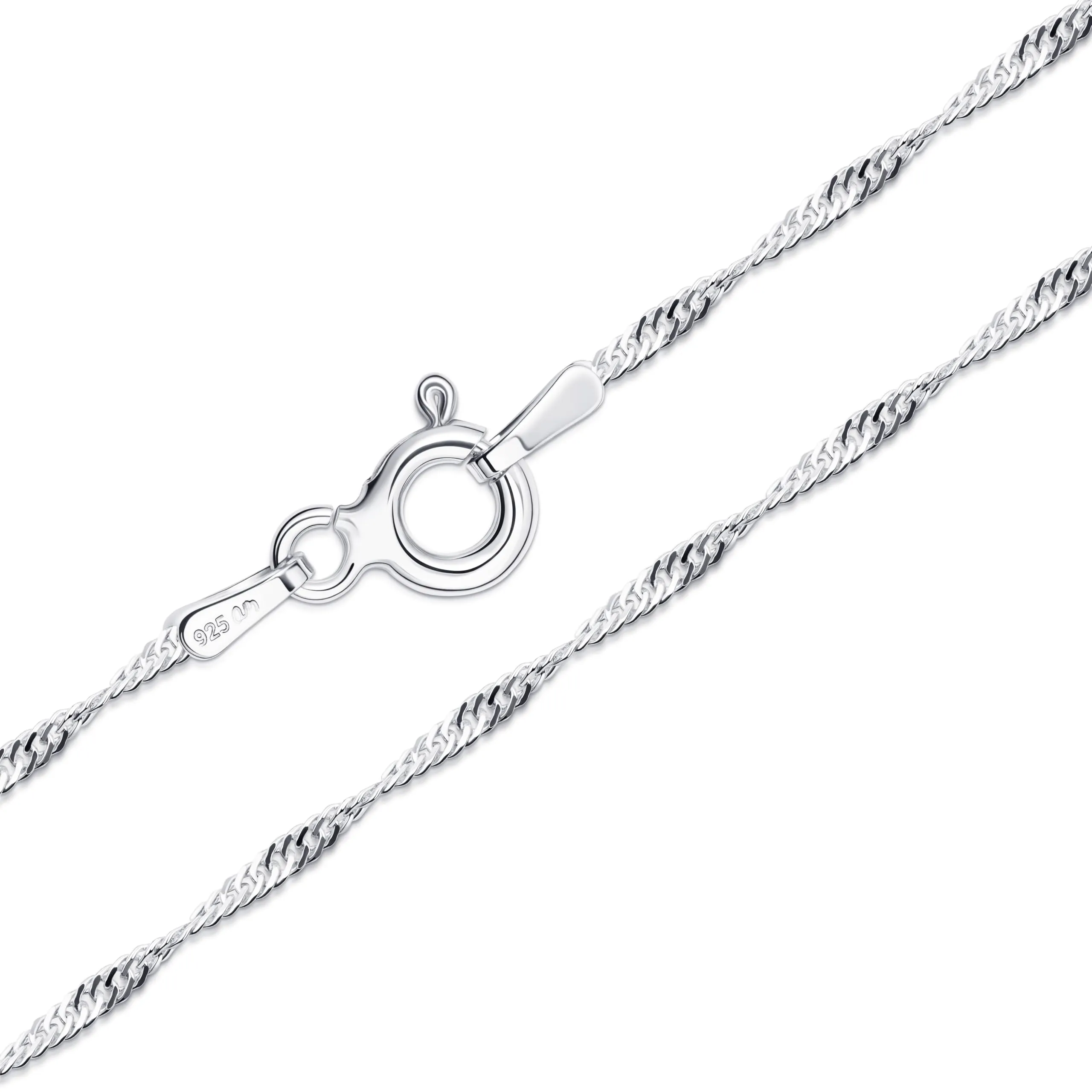 Amberta Collana Singapore in Argento 925, 50 cm - immagine 1